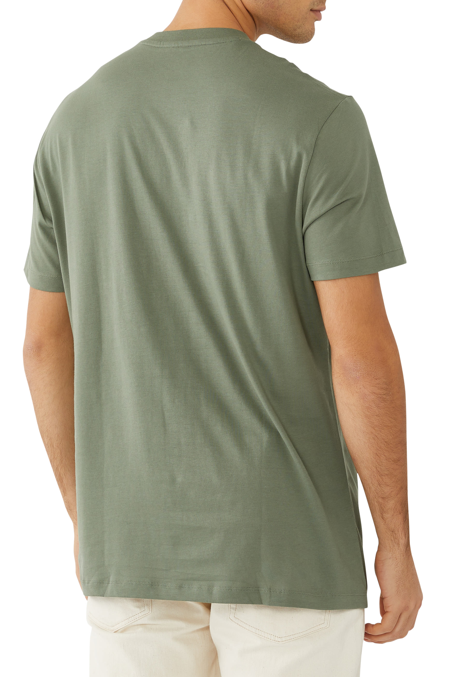 تيشيرت ايه اس في بشعار الماركة بتصميم مموه قطن