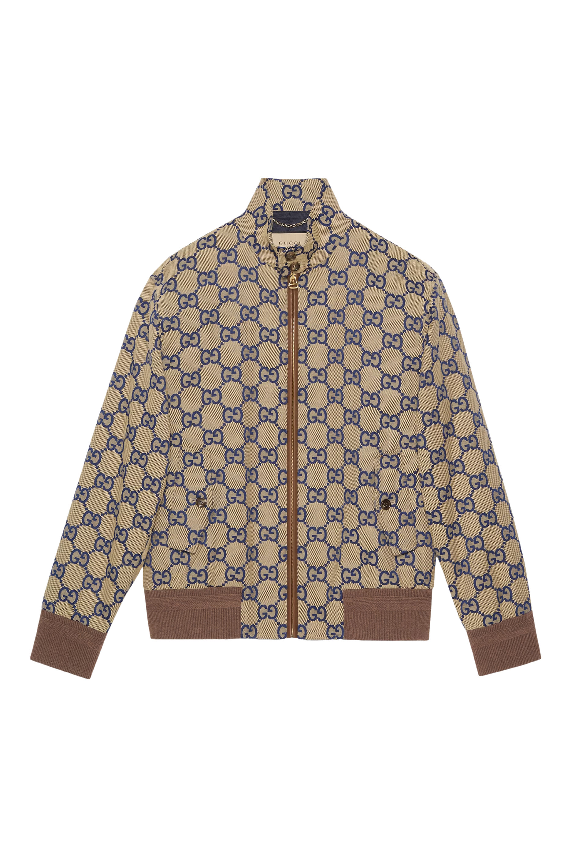 جاكيت قنب بنقشة حرفي شعار الماركة