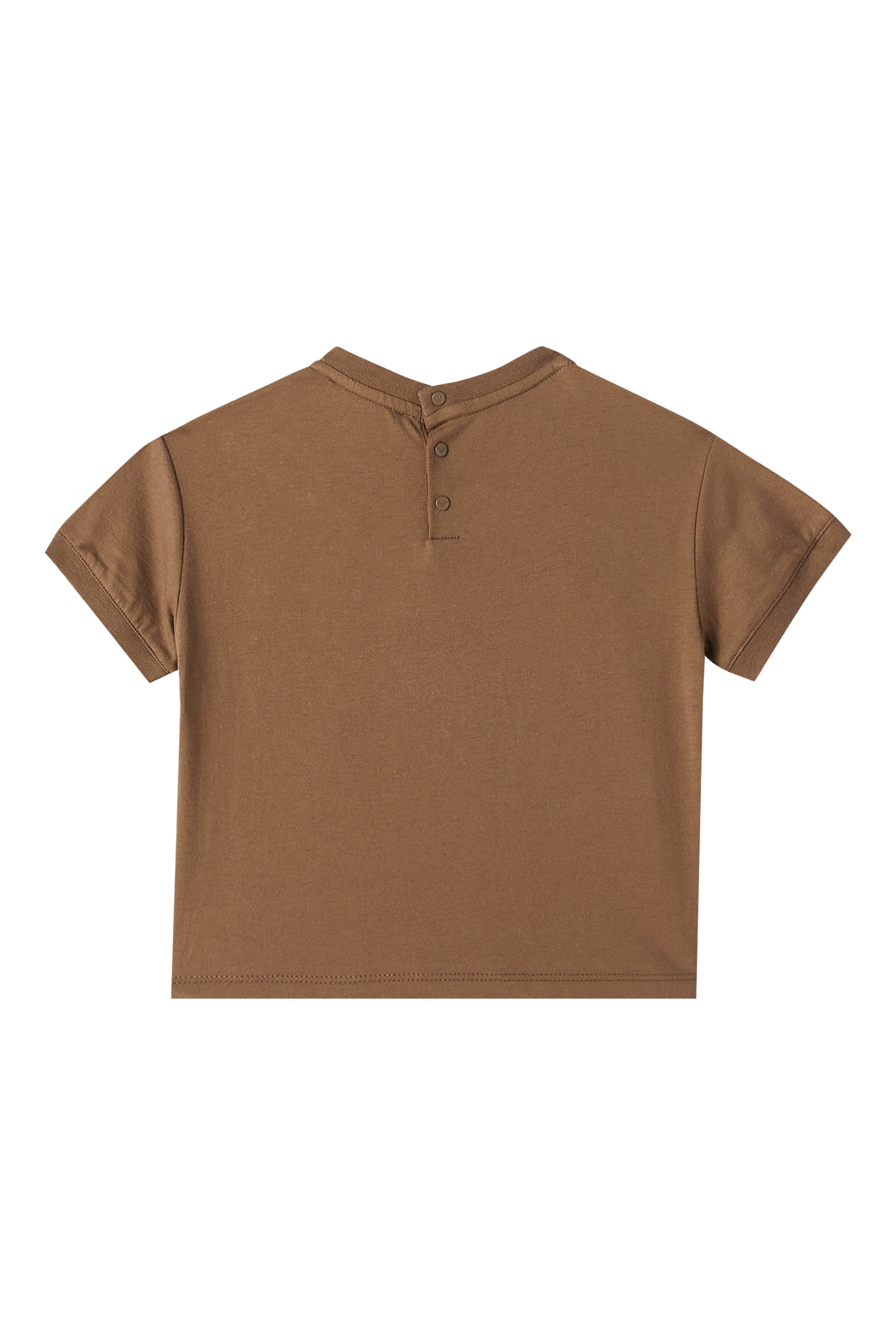 تيشيرت بشعار الماركة قطن للأطفال