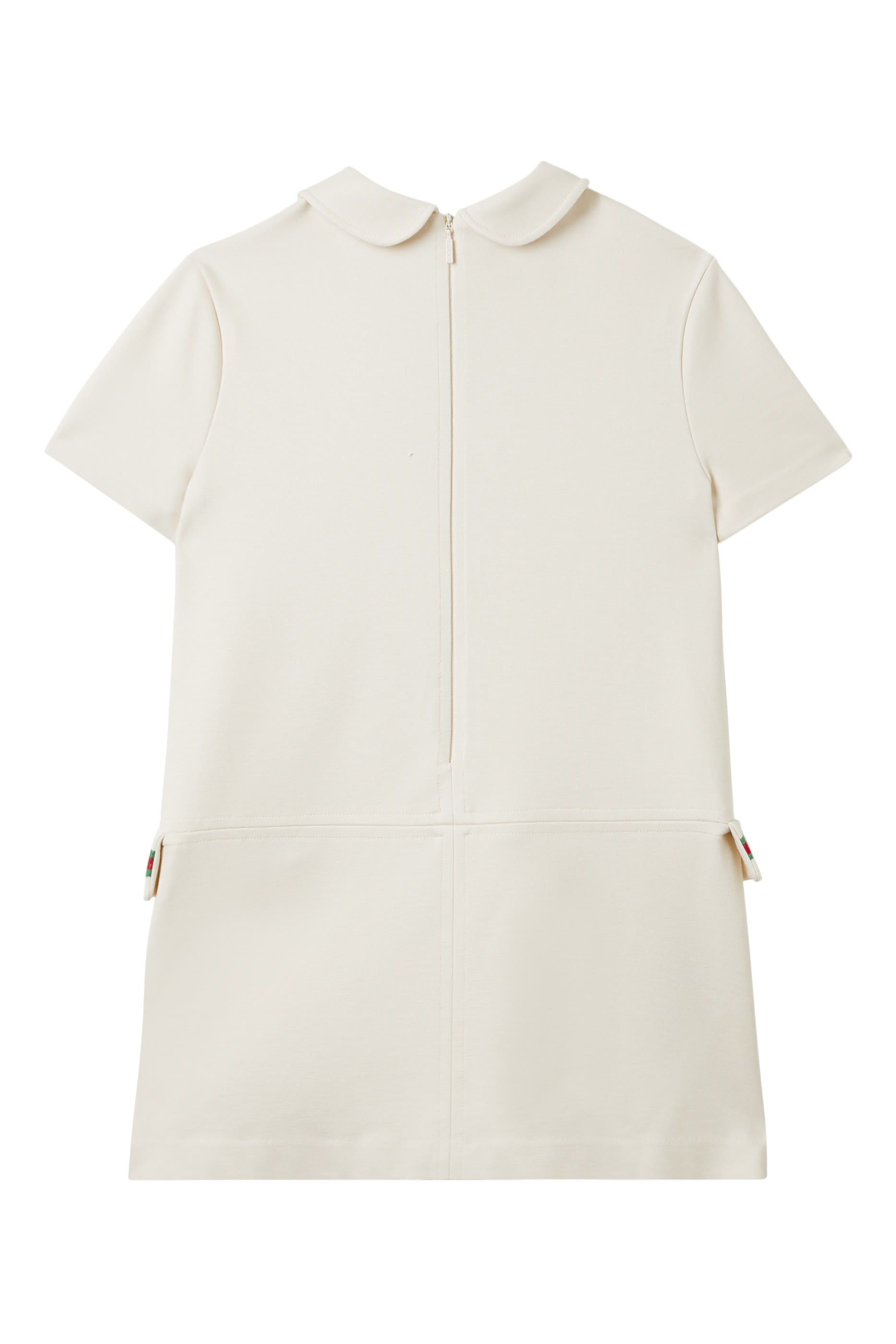 فستان بشريط ويب وشعار الماركة قطن جيرسيه للأطفال