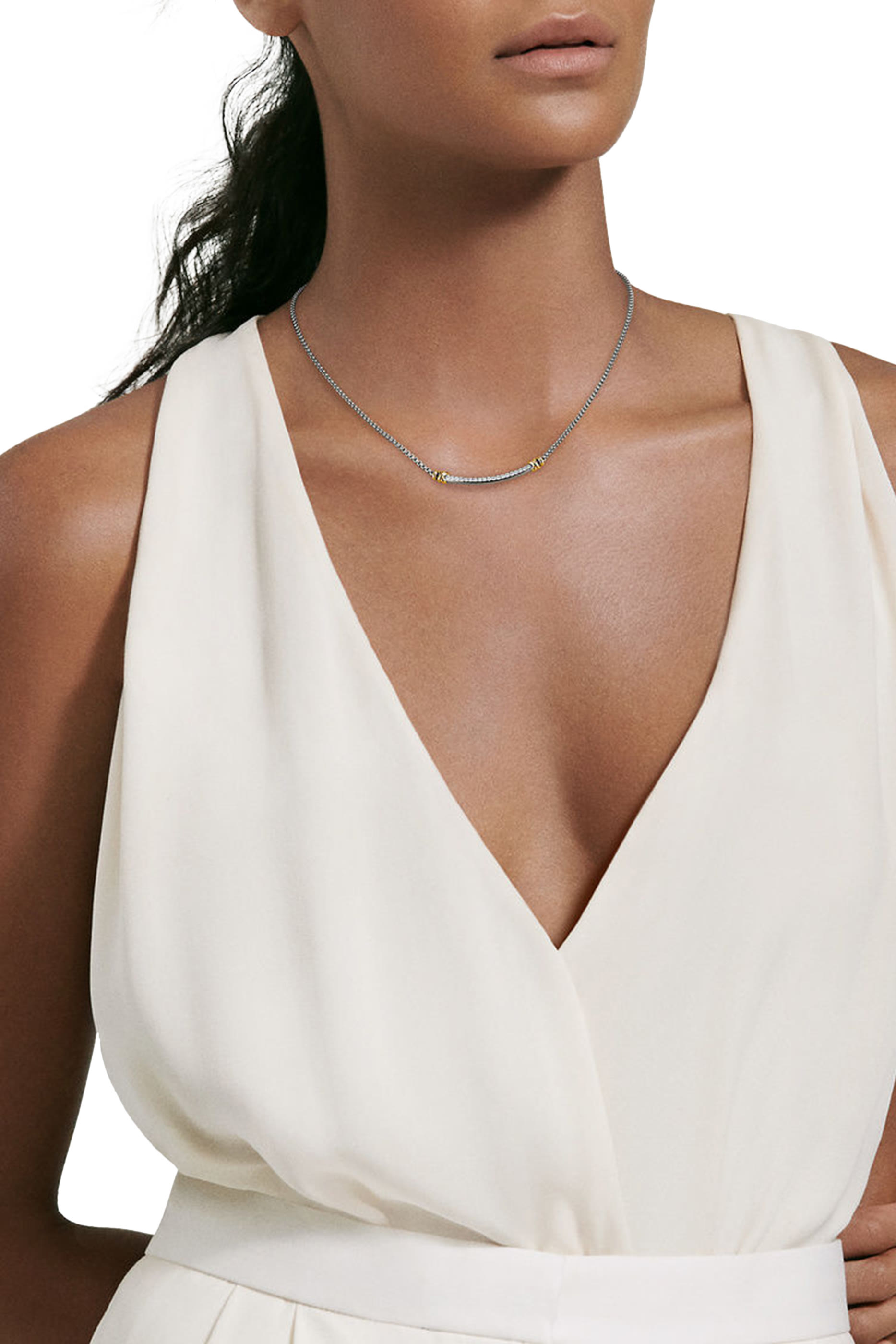 قلادة ستيشن بيتيت هيلينا بتصميم ملفوف مرصعة بالماس، ذهب أصفر عيار 18