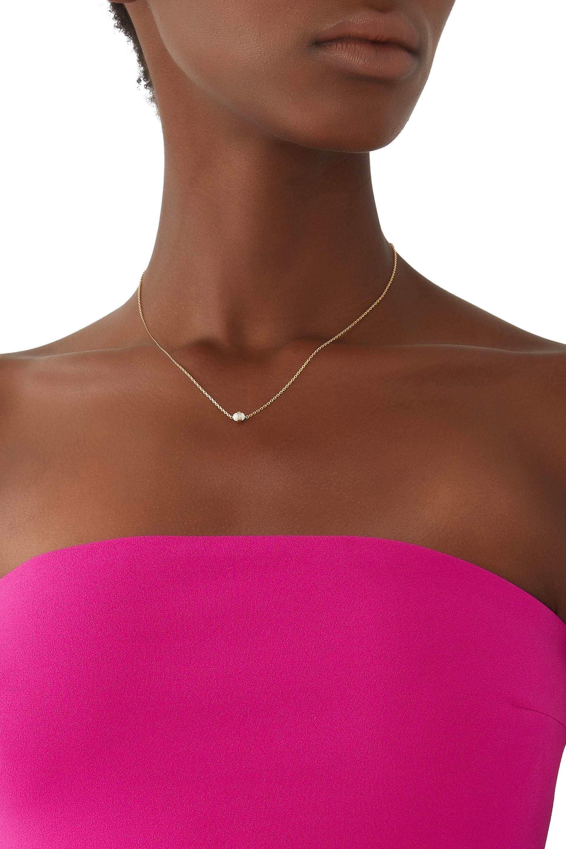 The Single Chlorine Necklace, 18k Yellow Gold & Diamonds