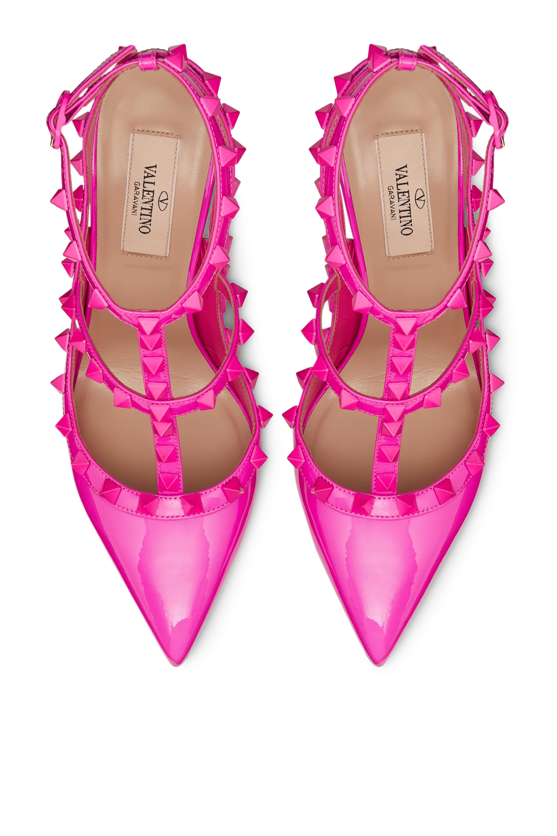 حذاء كلاسيكي فالنتينو جارافاني 100 بحلي هرمية وسير على الكاحل