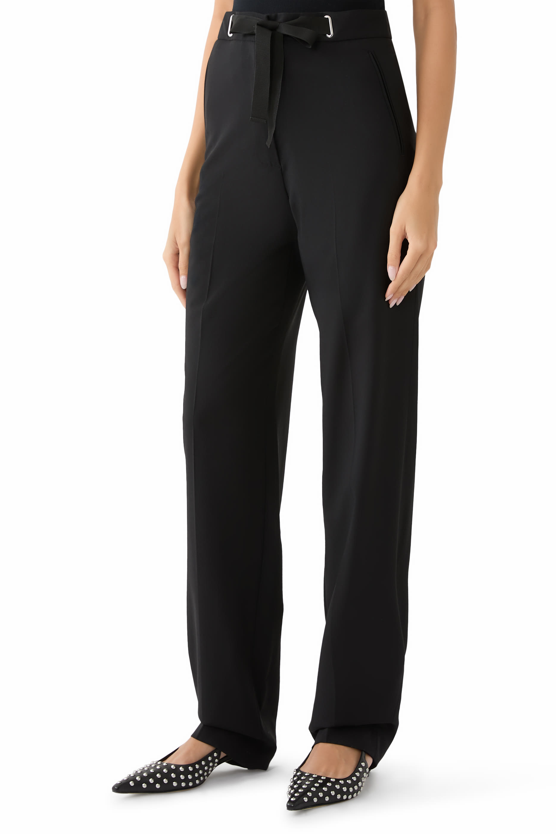 بنطال برباط عند الخصر صوف