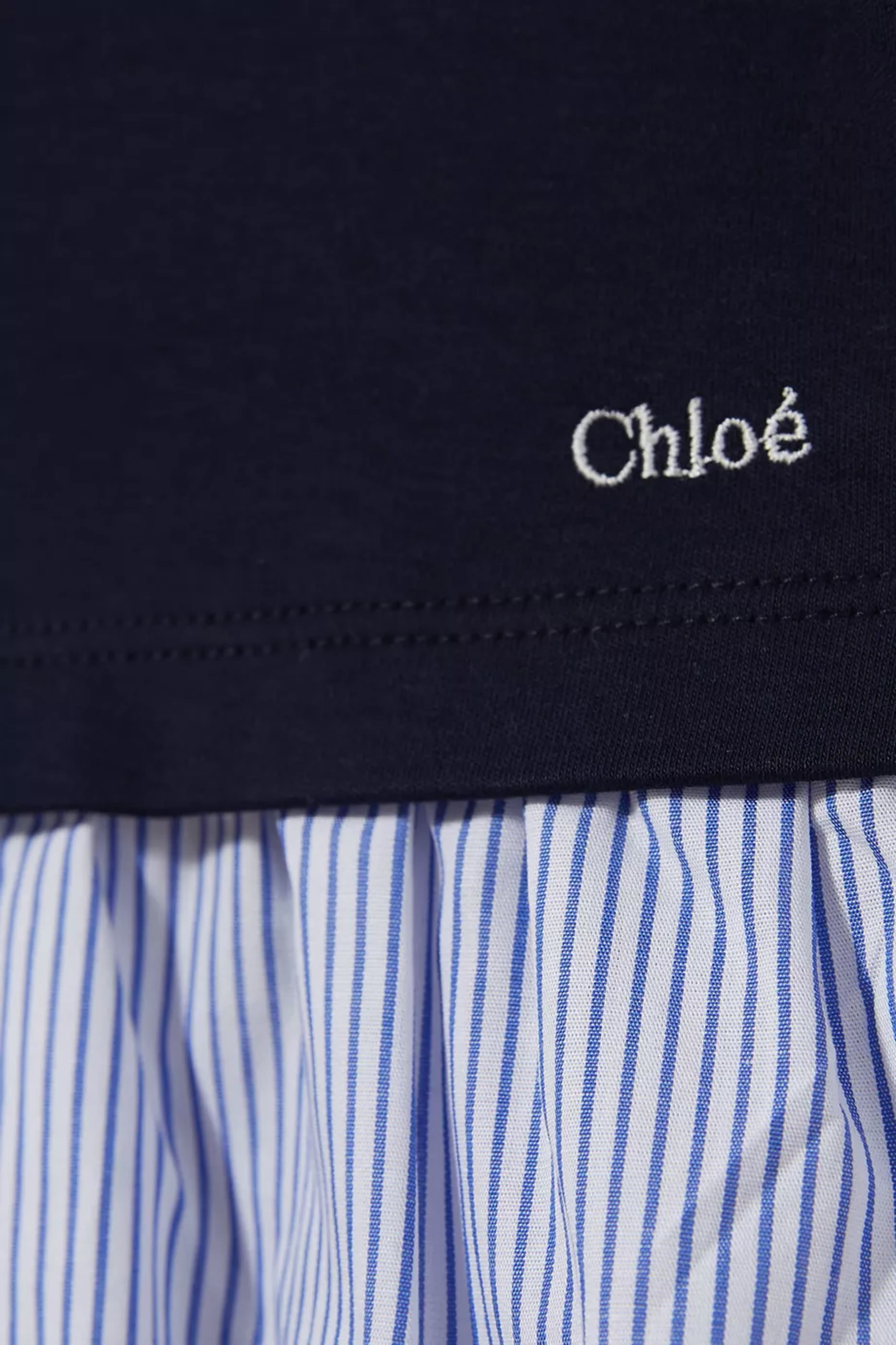 فستان بتصميم قميص مخطط للأطفال