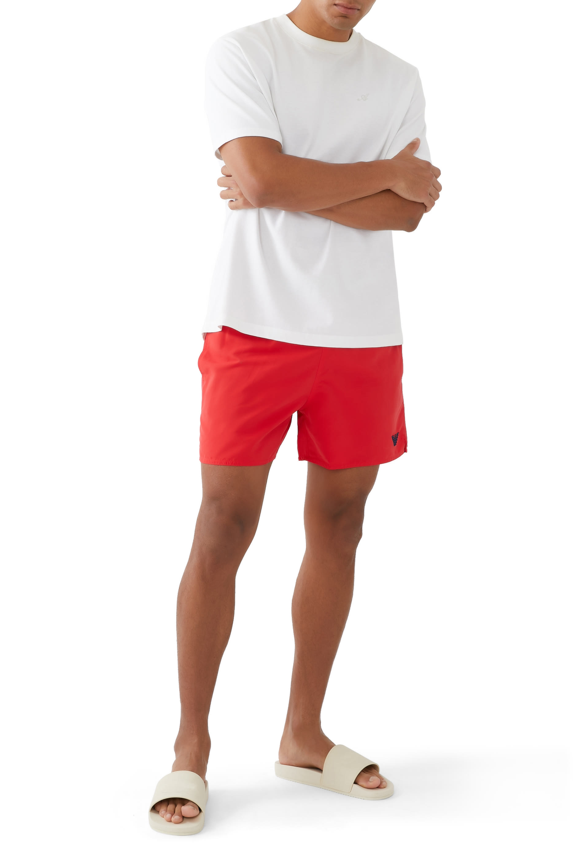 شورت سباحة بخصر مطاطي برباط تضييق