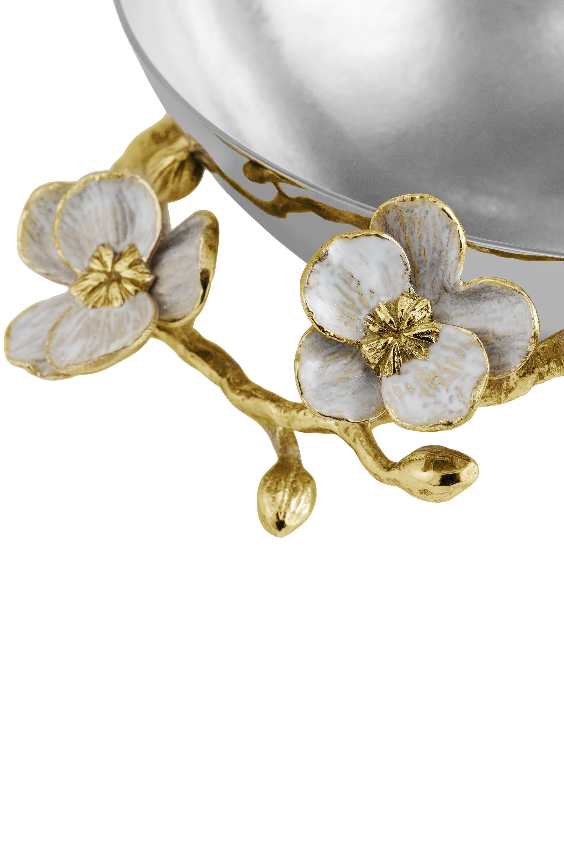 وعاء منخفض بأزهار أوركيد