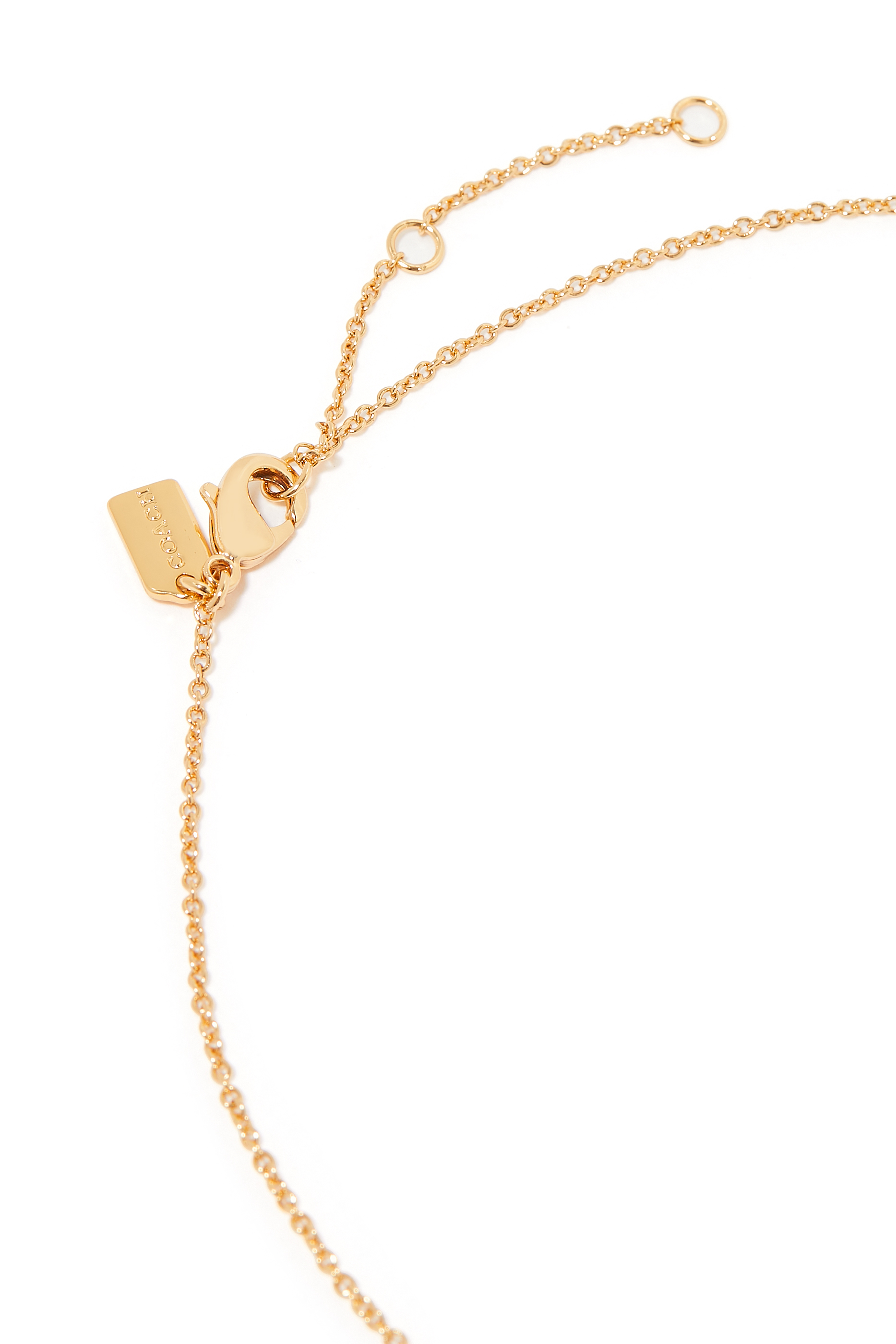 قلادة بحلي بشعار الماركة صغيرة