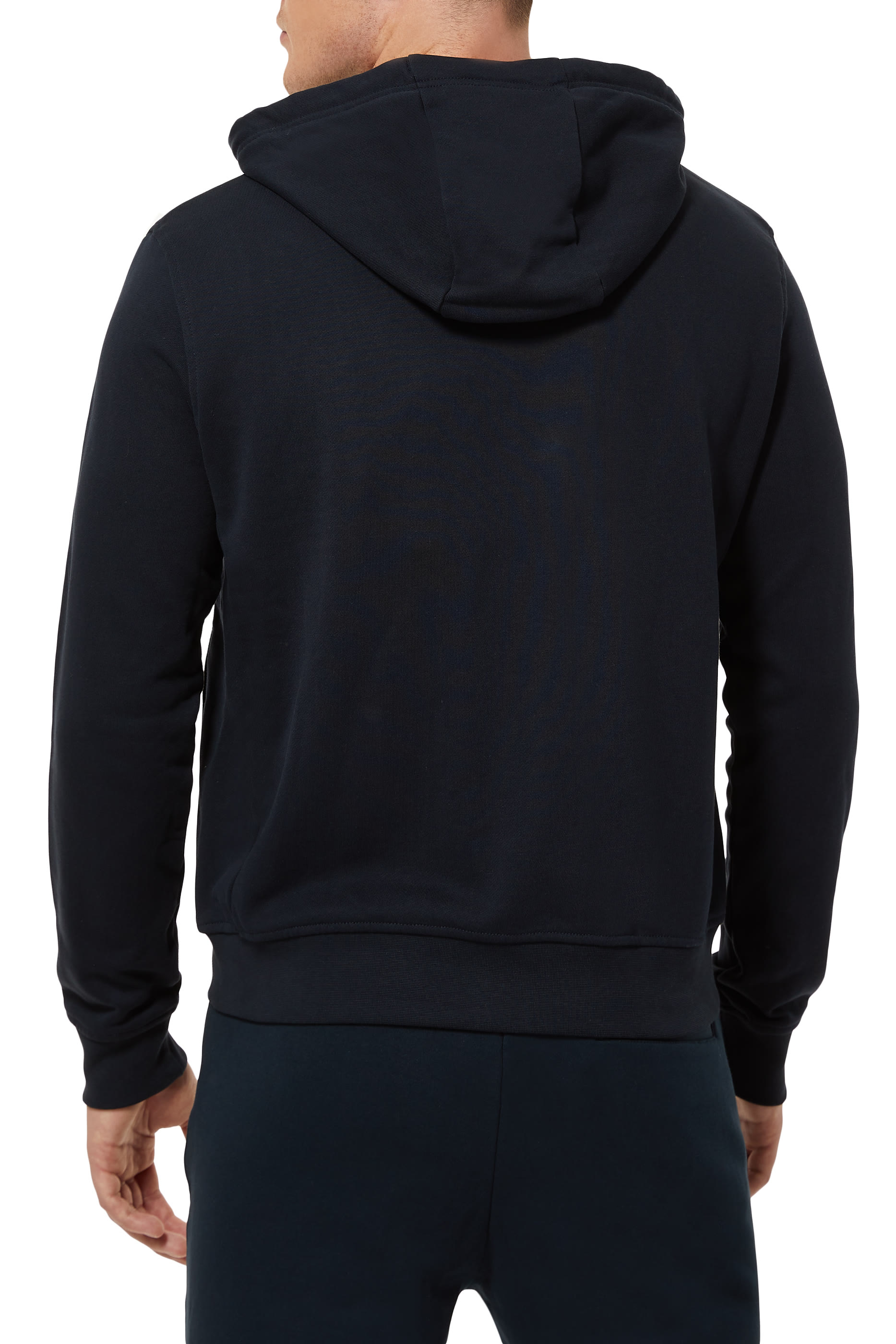 كنزة بغطاء رأس بشعار الماركة