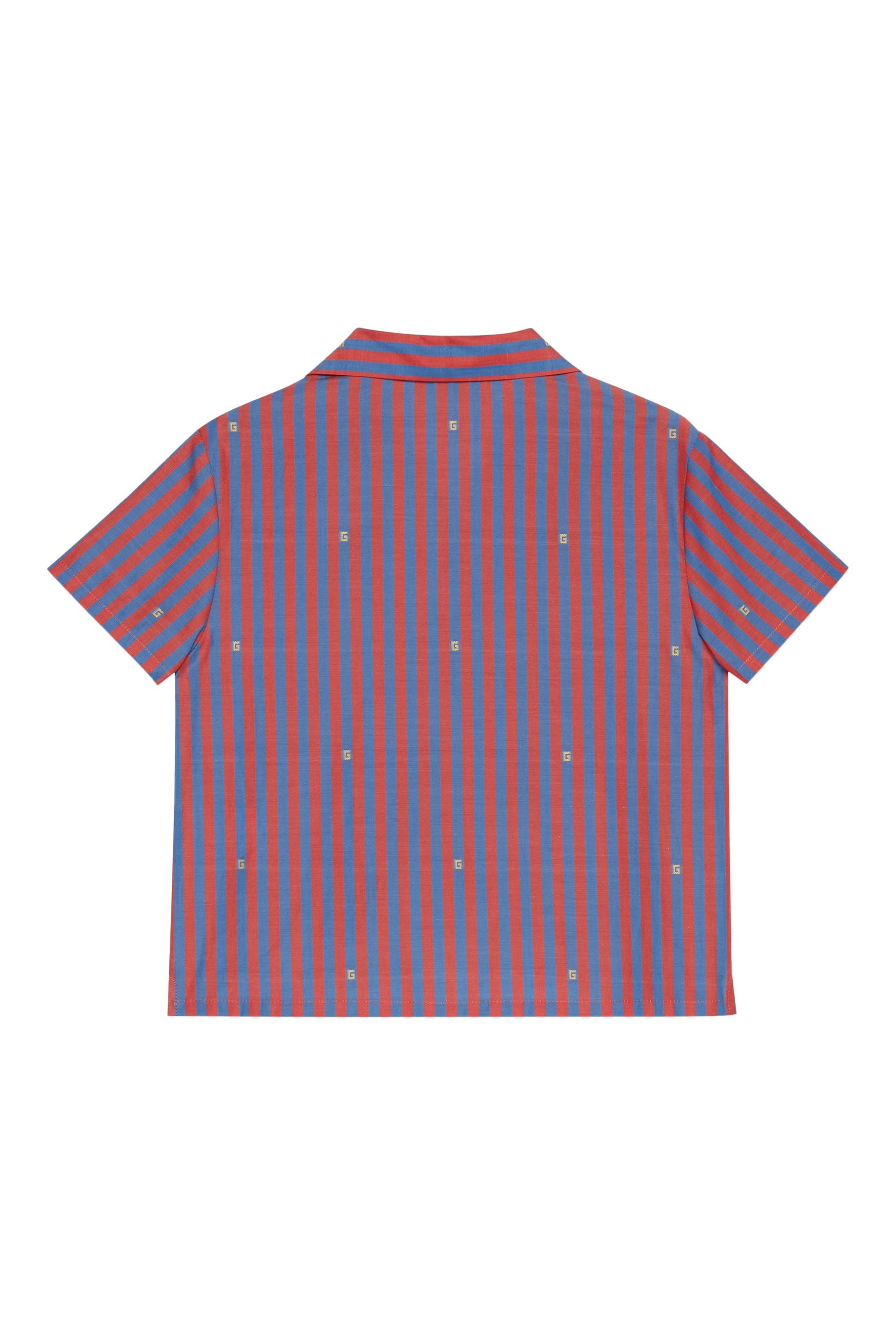 قميص بنقشة مخططة بحرف شعار الماركة قطن للأطفال