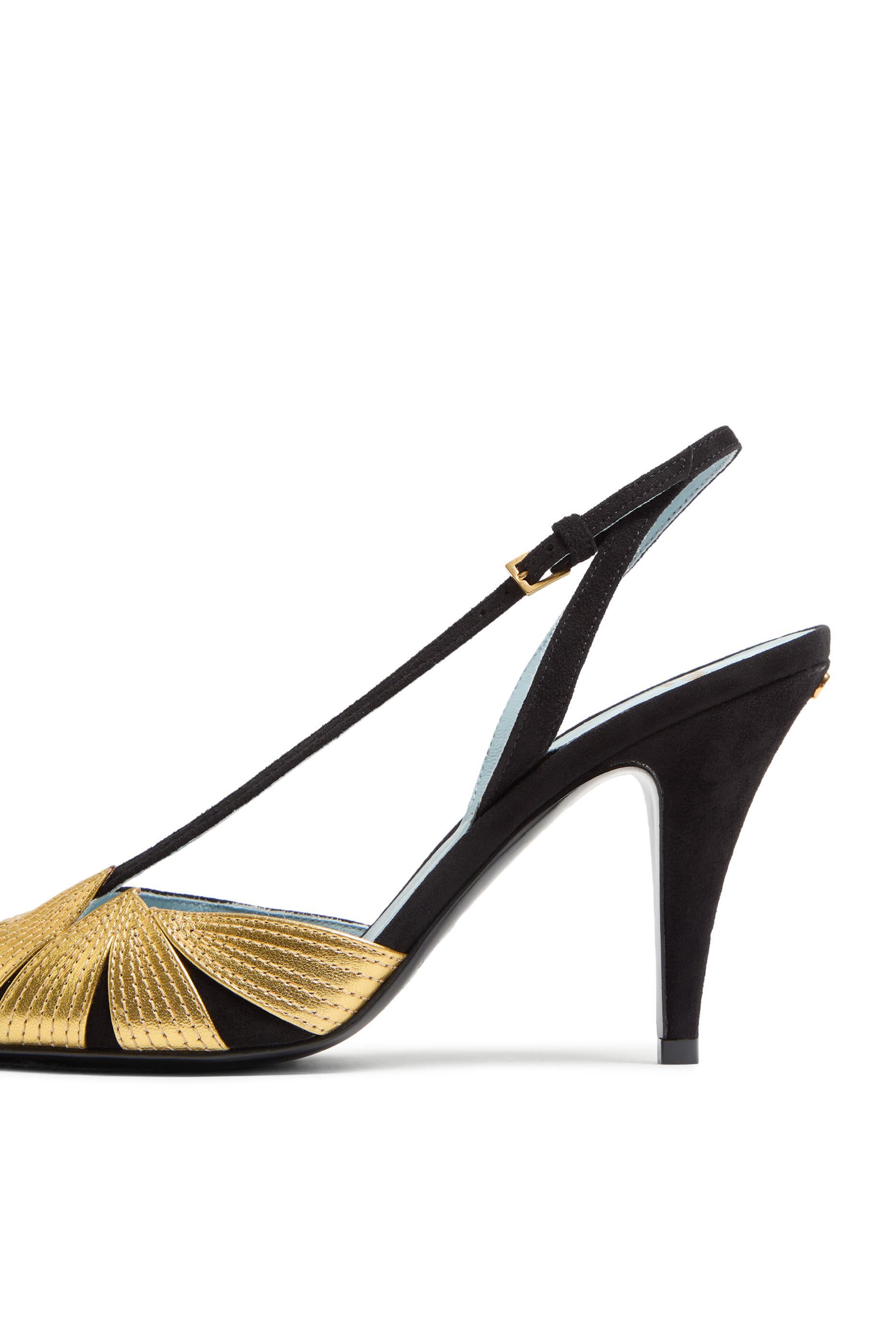 حذاء كلاسيكي شمواه 90 بسير خلفي وأجزاء بتصميم أوراق