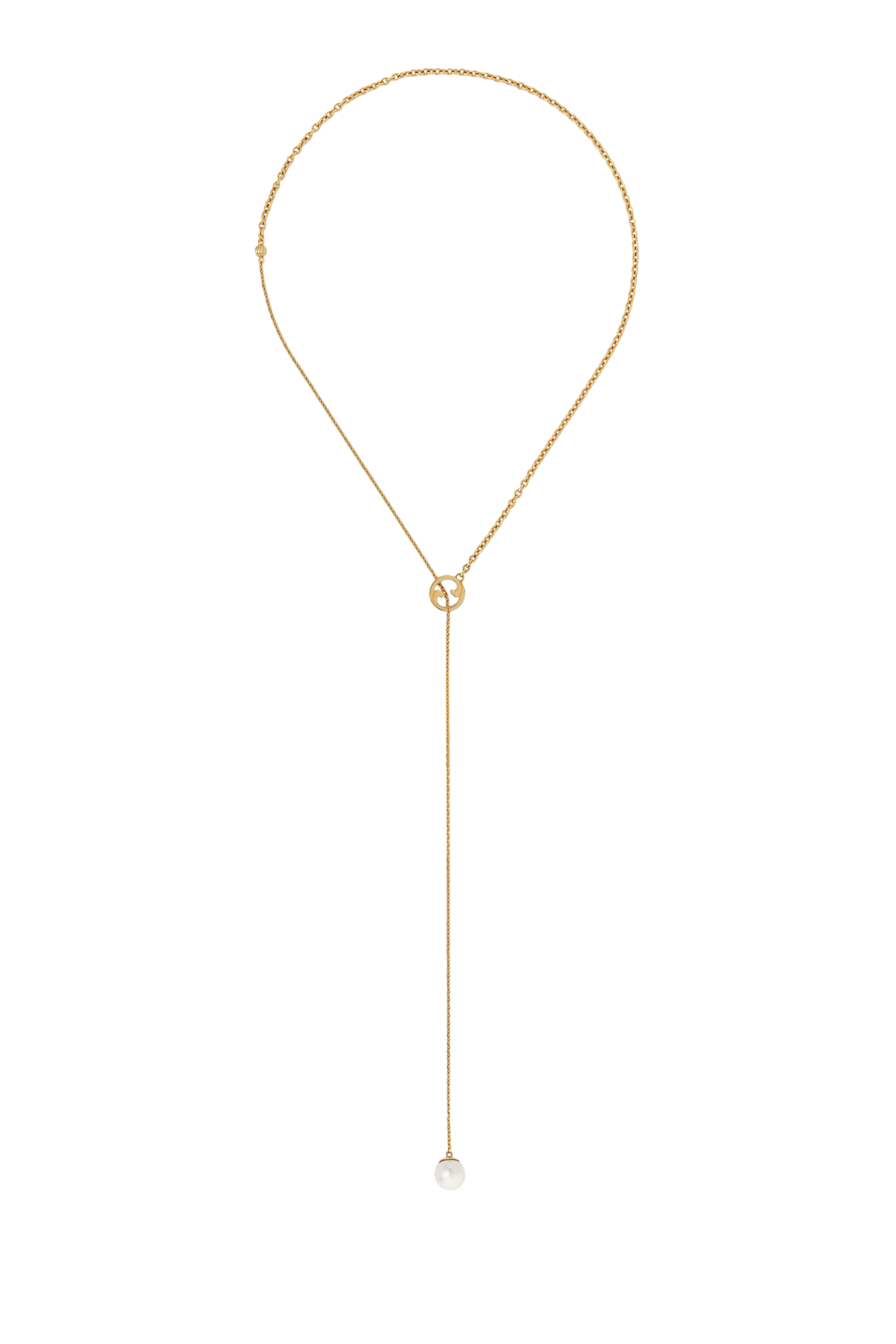 قلادة بحلية متدلية مرصعة باللؤلؤ