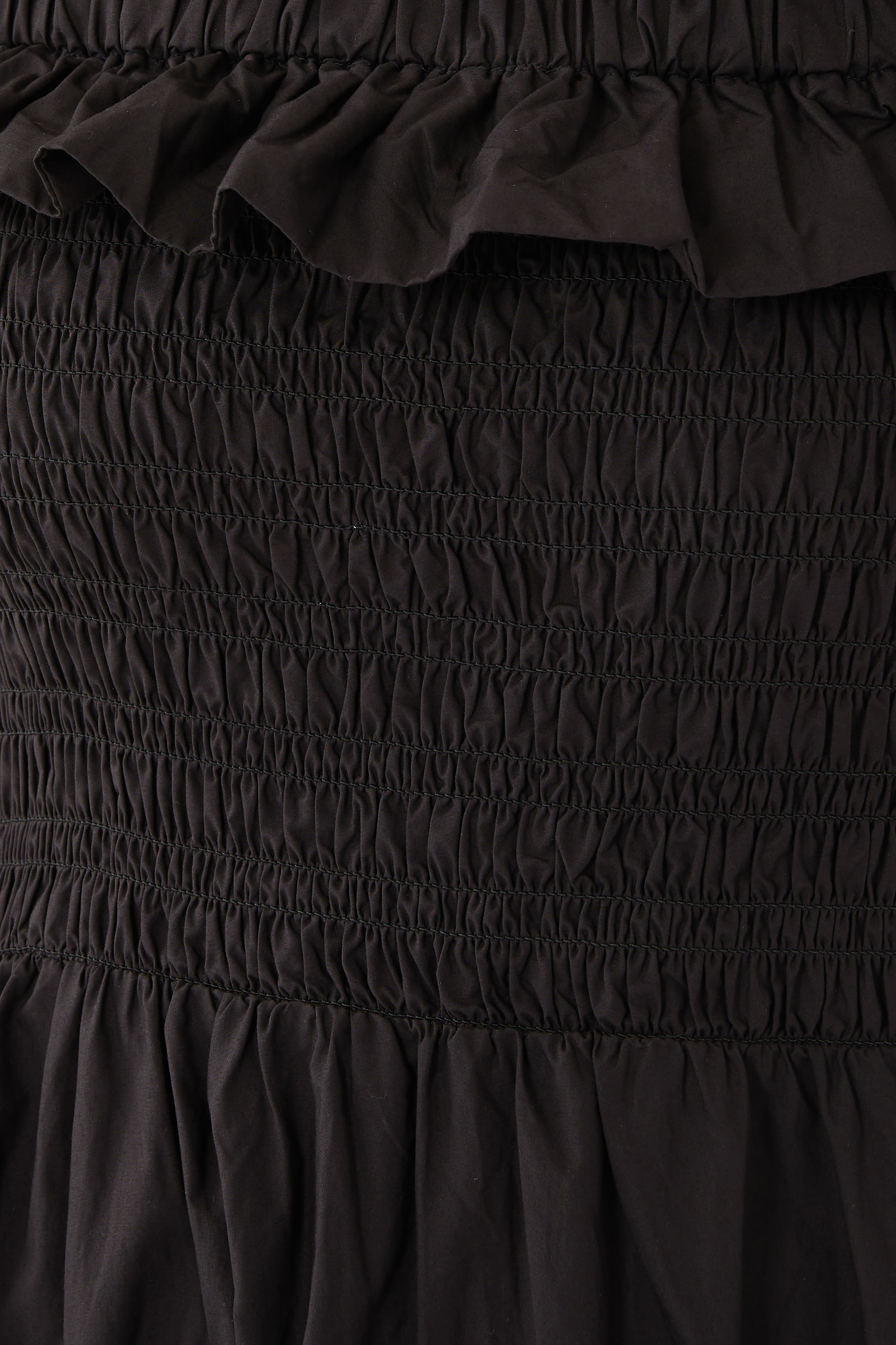 فستان كشكش طويل قطن بوبلين