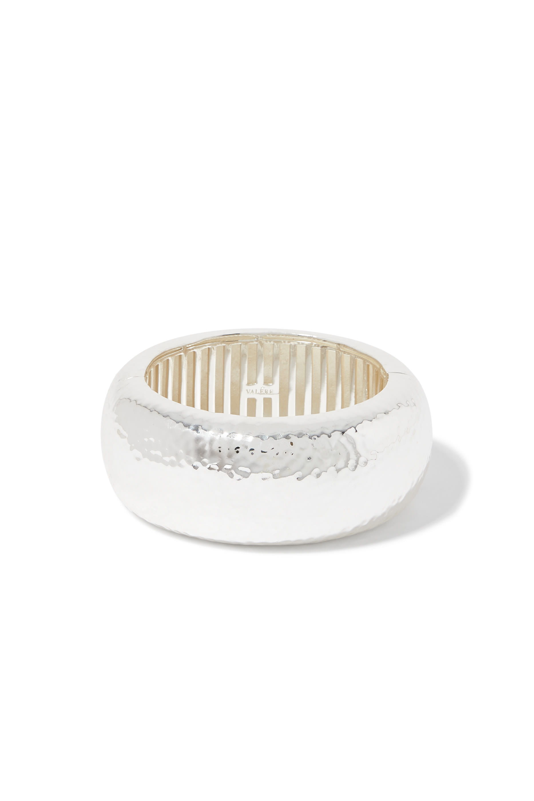 سوار كبير بتصميم منفوخ، نحاس مطلي بالفضة