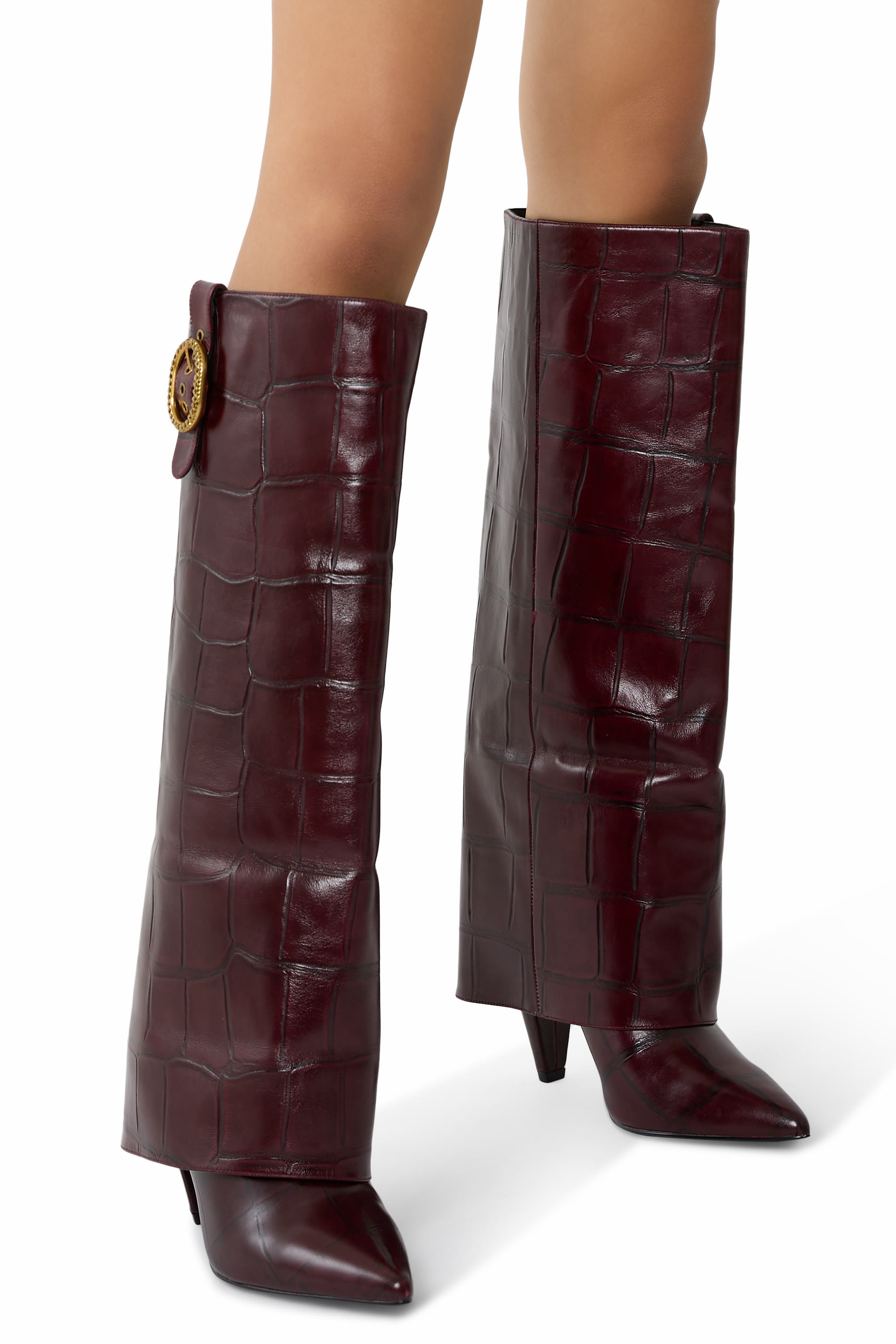 حذاء  بوت طويل 100 بتصميم قابل للطي