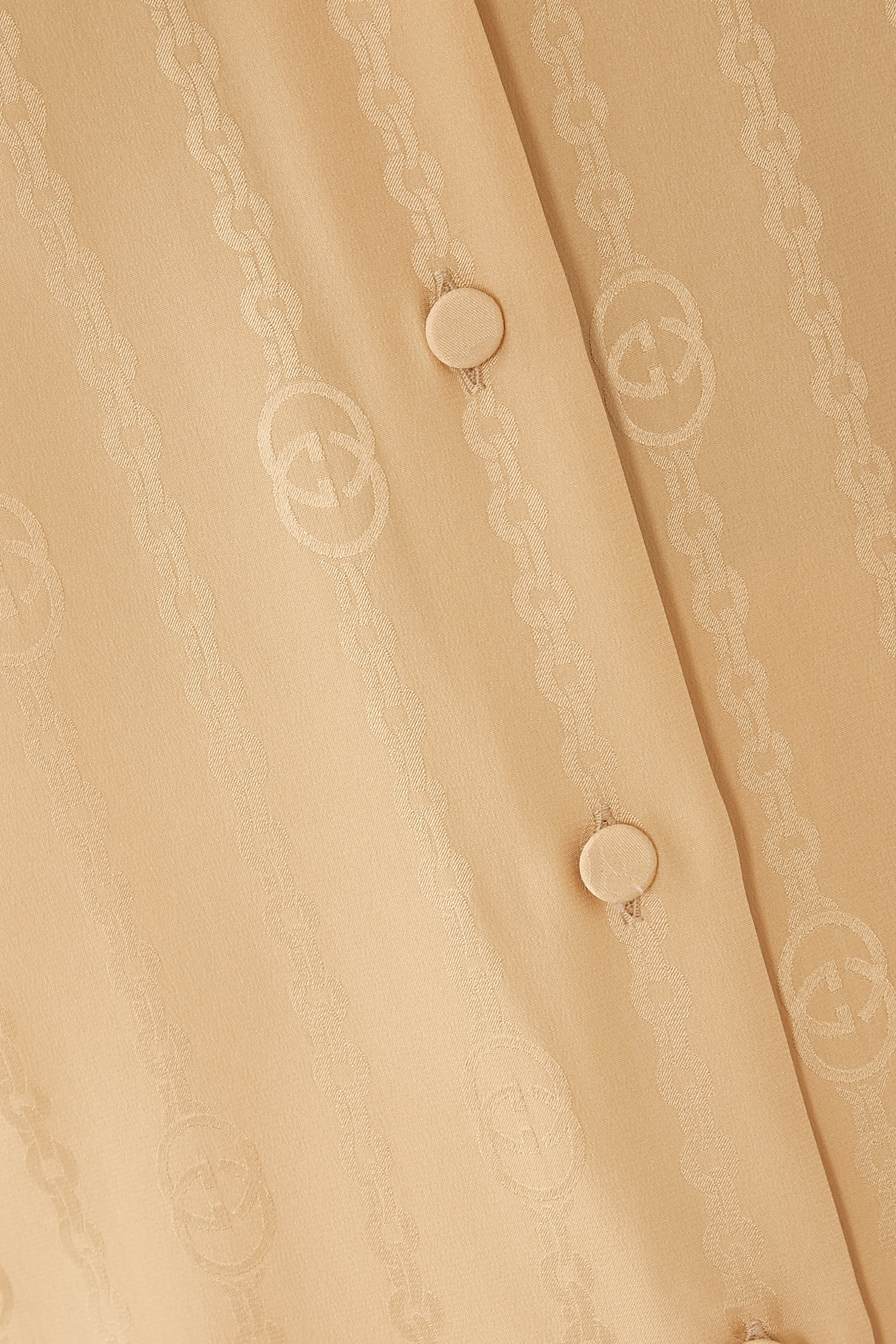 قميص ينقشة سلسلة وحرفي شعار الماركة بتصميم متداخل جاكار