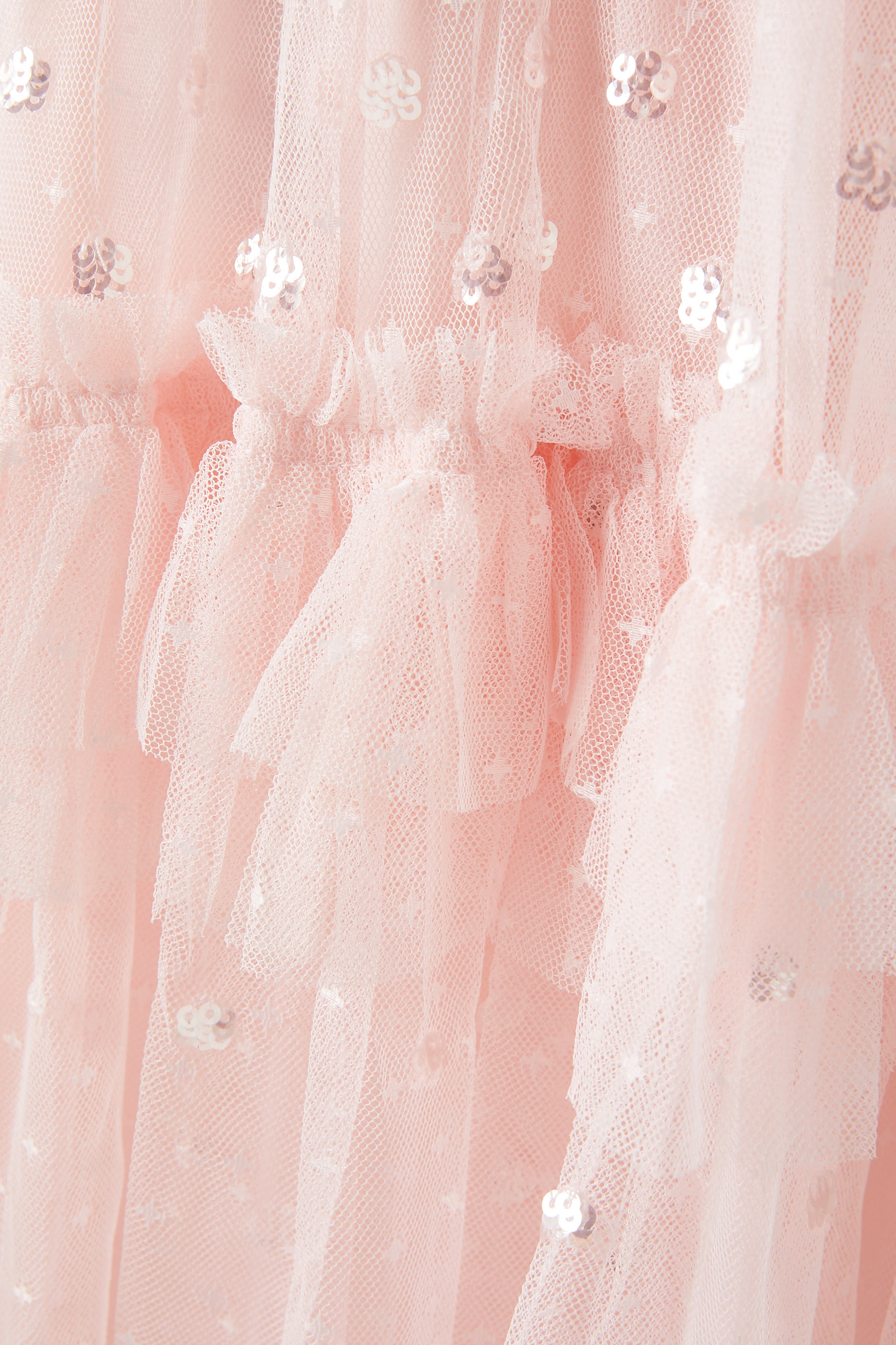 فستان بنقشة نقاط وكشكش للأطفال