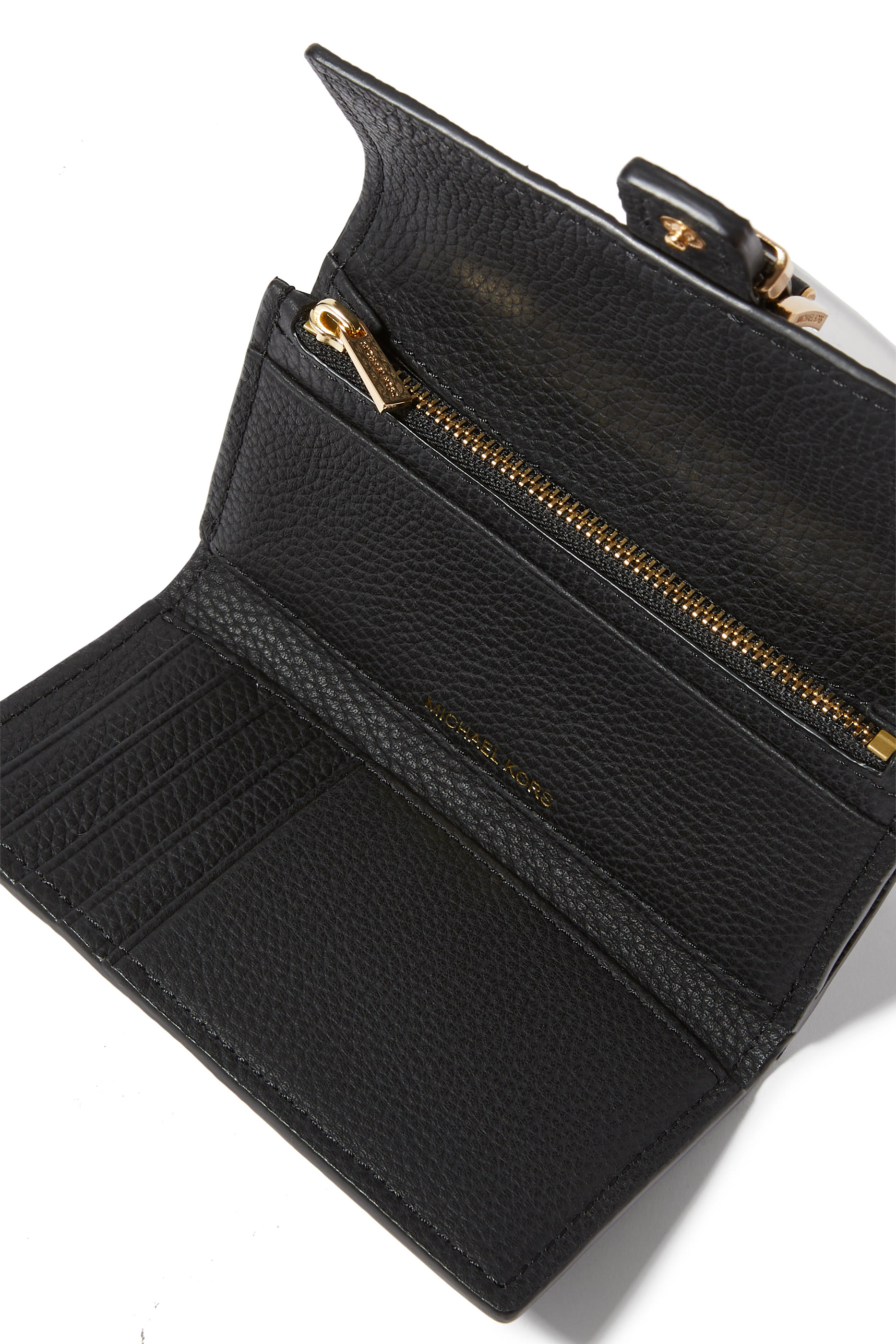 محفظة نوليتا متوسطة ثلاثية الطي جلد بارز الملمس