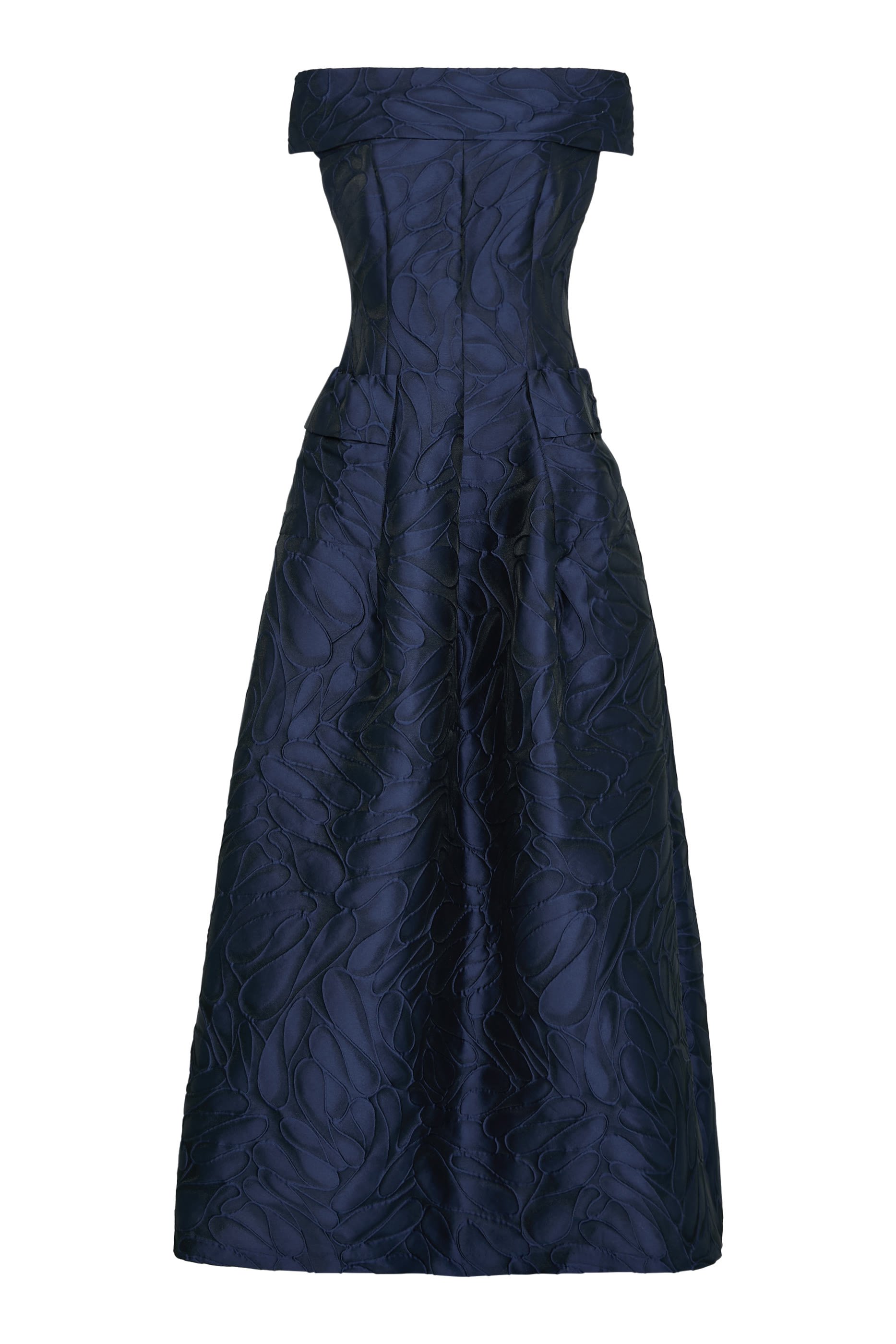 Honeydrop Jacquard Off Shoulder Gown 