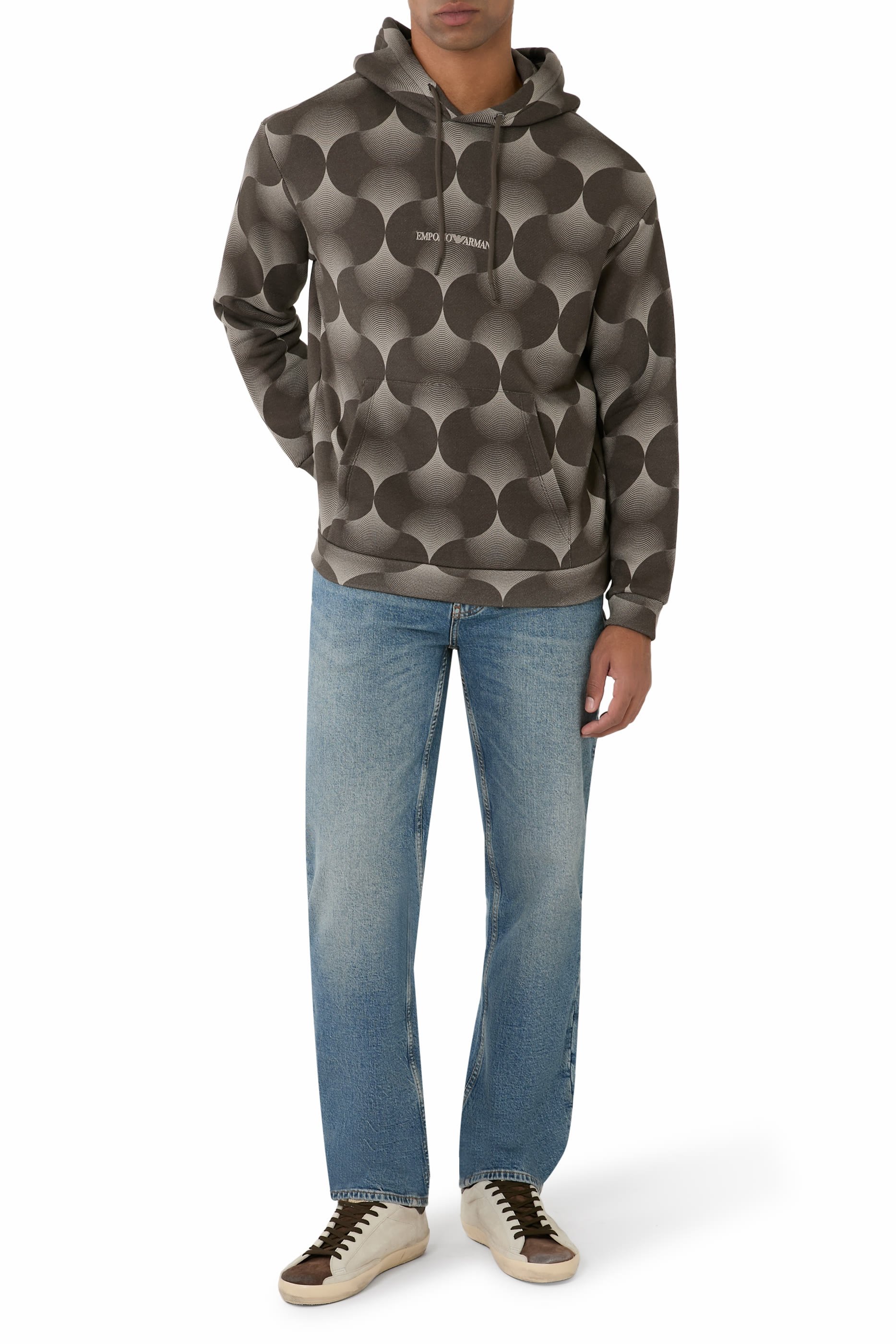 بنطال بقصة ساق مستقيمة بشعار الماركة