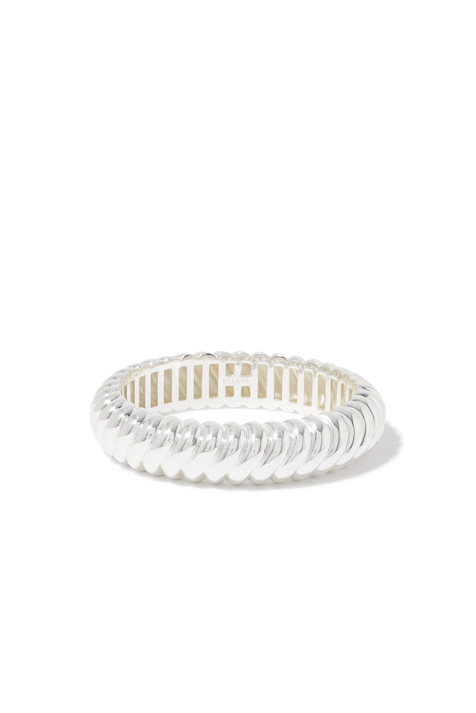 سوار بتمويجات بارزة الملمس، نحاس مطلي بالفضة