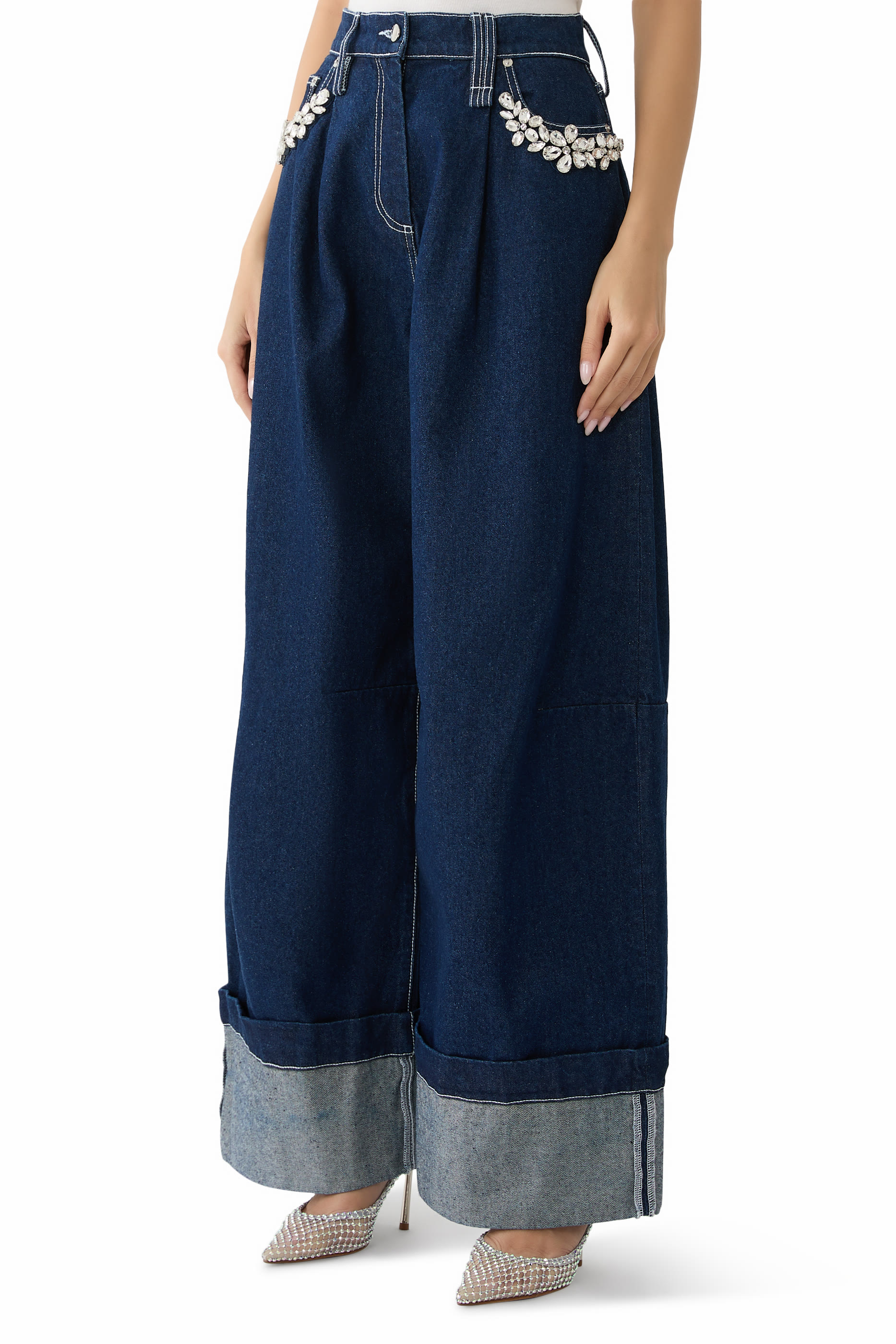 بنطال جينز بادل توربو مطرز