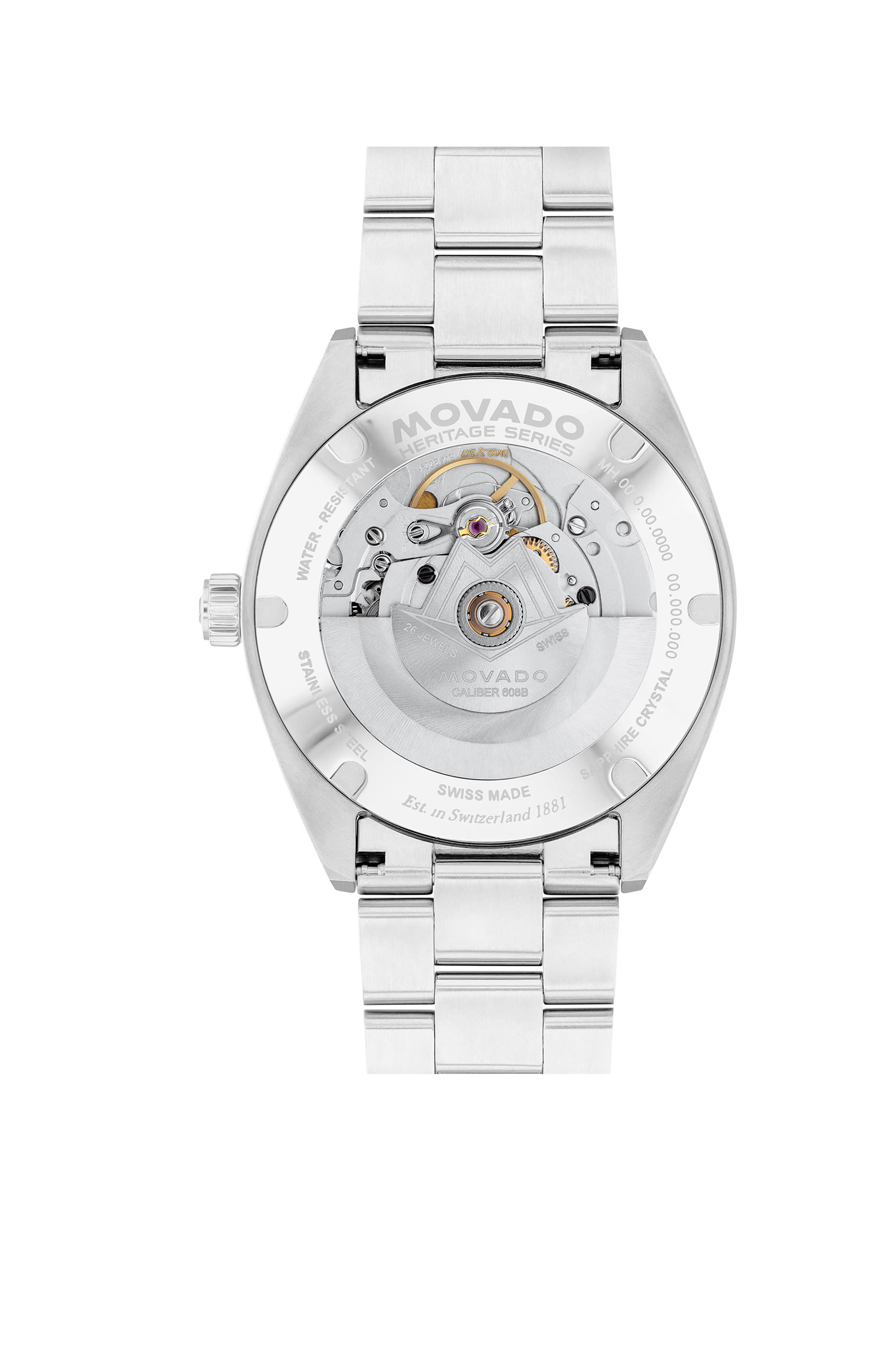 ساعة هيريتدج أوتوماتيكية ستانلس ستيل