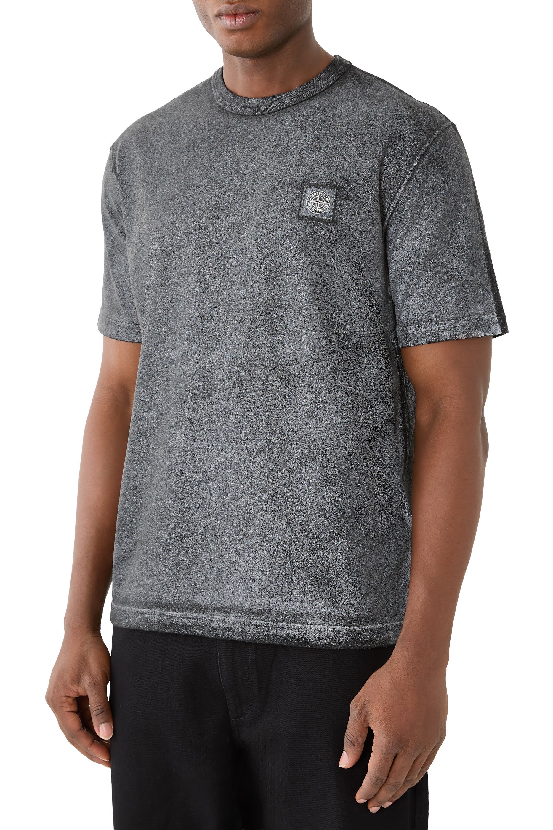 تيشيرت بطبقة لامعة عاكسة قطن عضوي جيرسيه