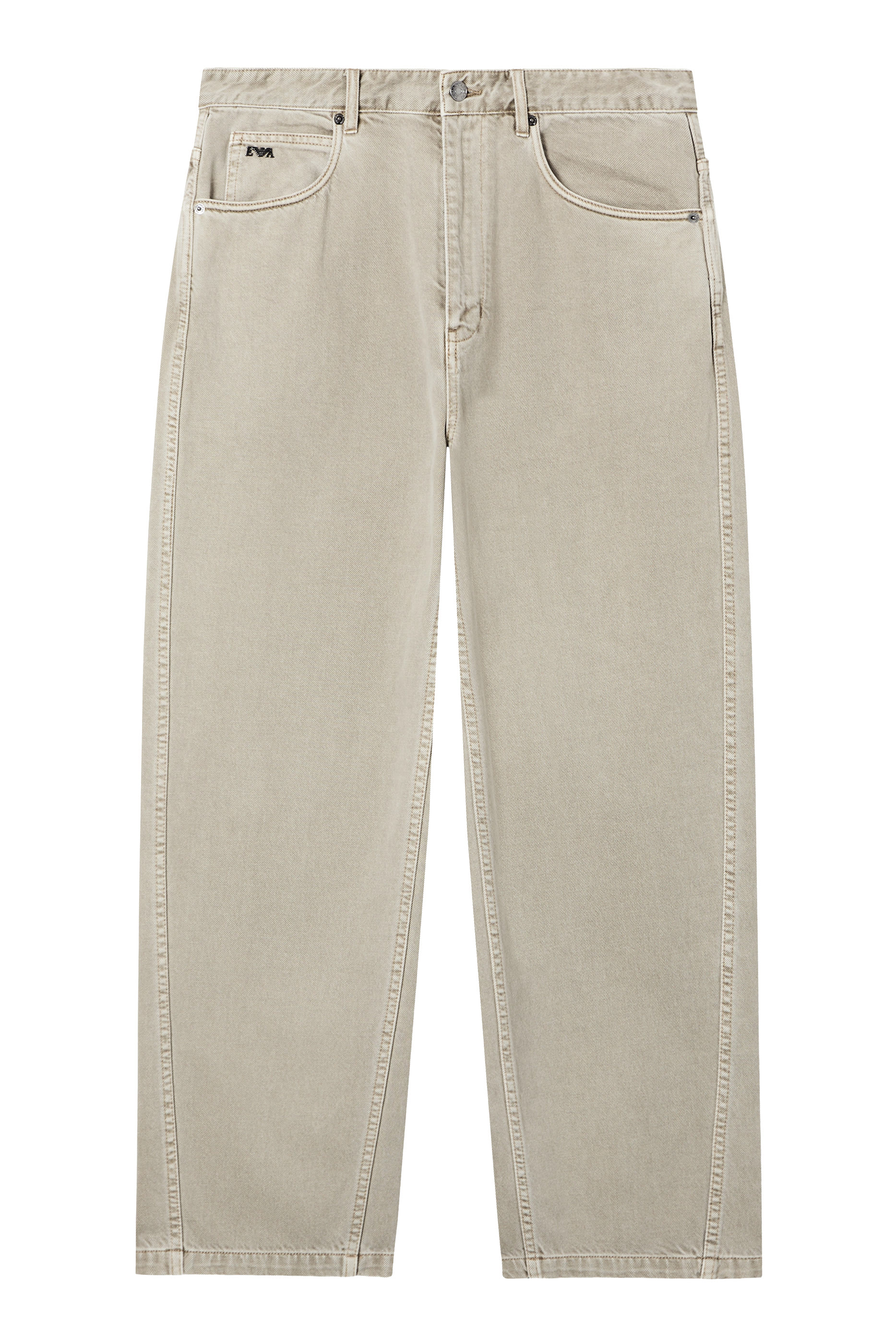 بنطال جينز جاي 80 فضفاض بحياكة ملفوفة