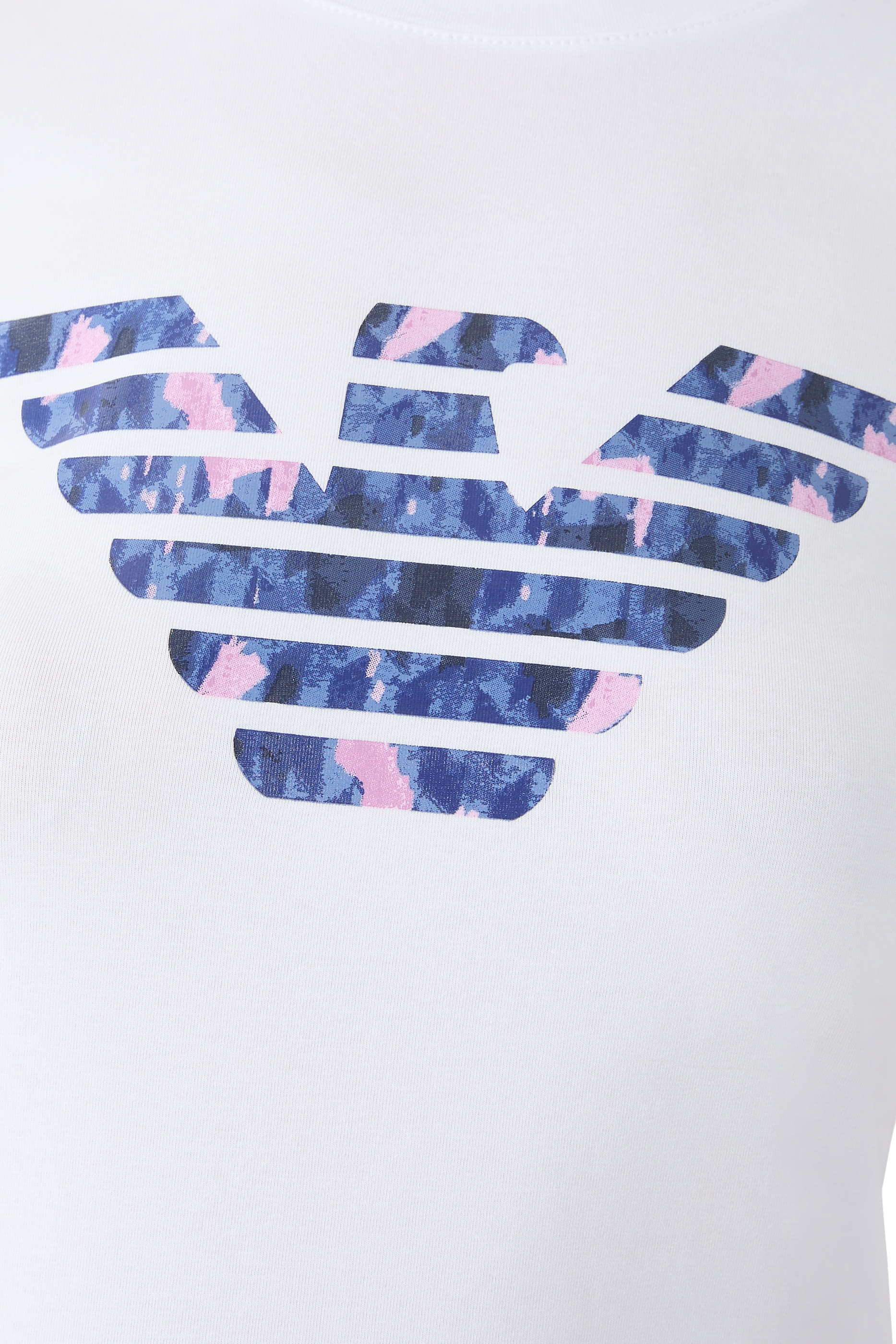 تيشيرت ايه اس في بقصة ضيقة وشعار الماركة بحجم كبير جبرسيه مطاطي