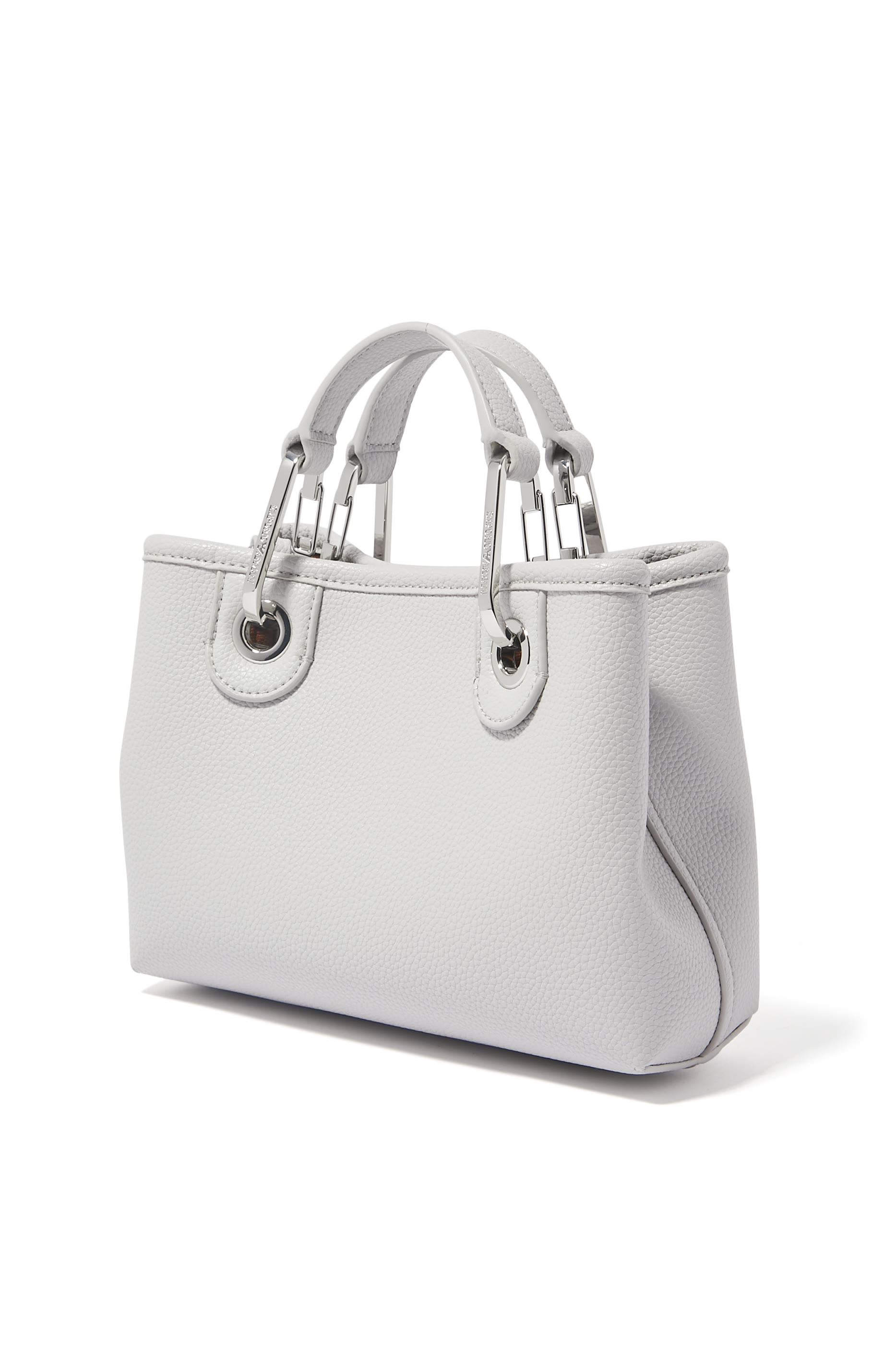 حقيبة يد صغيرة بنقشة شعار الماركة