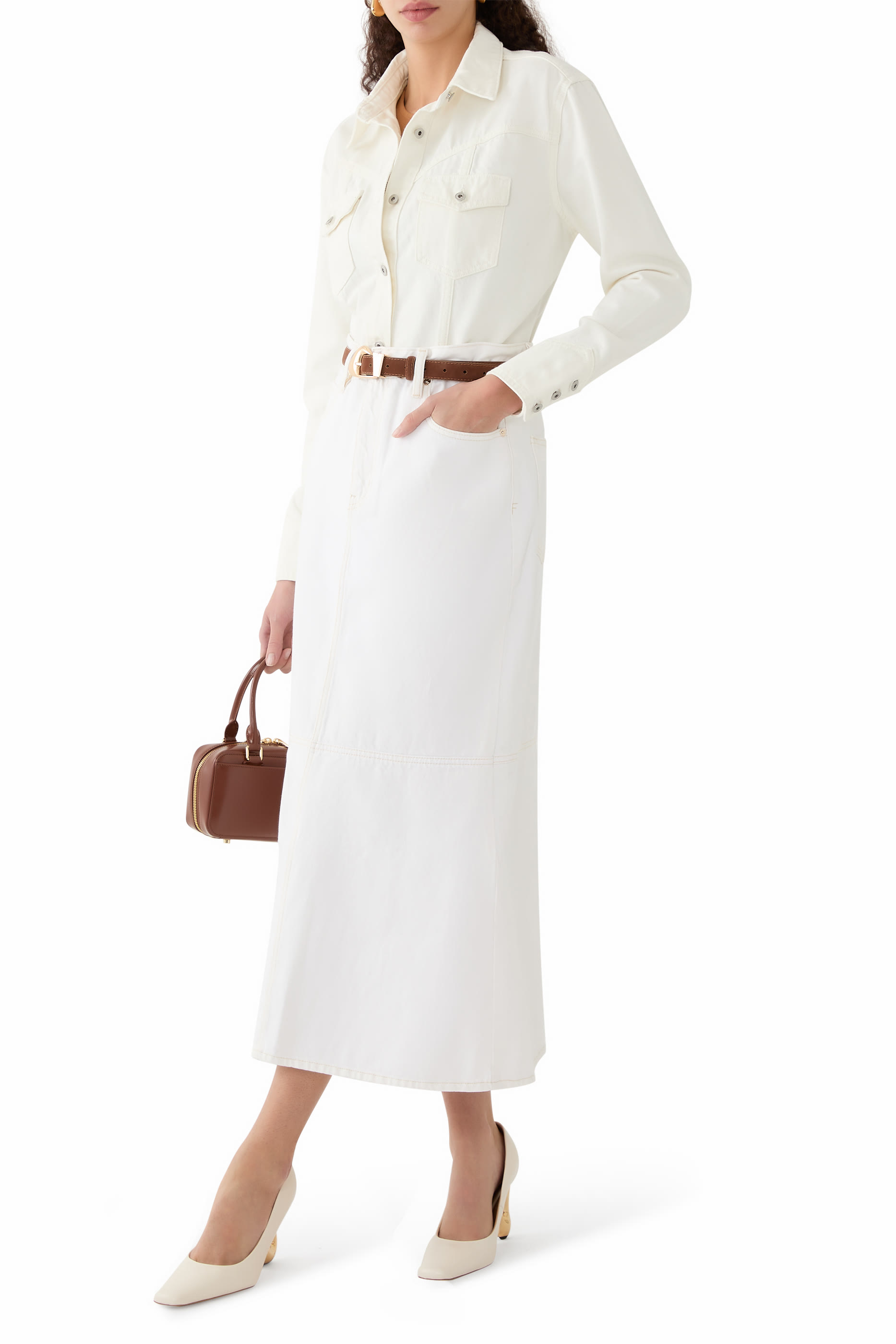 قميص دنيم ايريس بأكمام طويلة