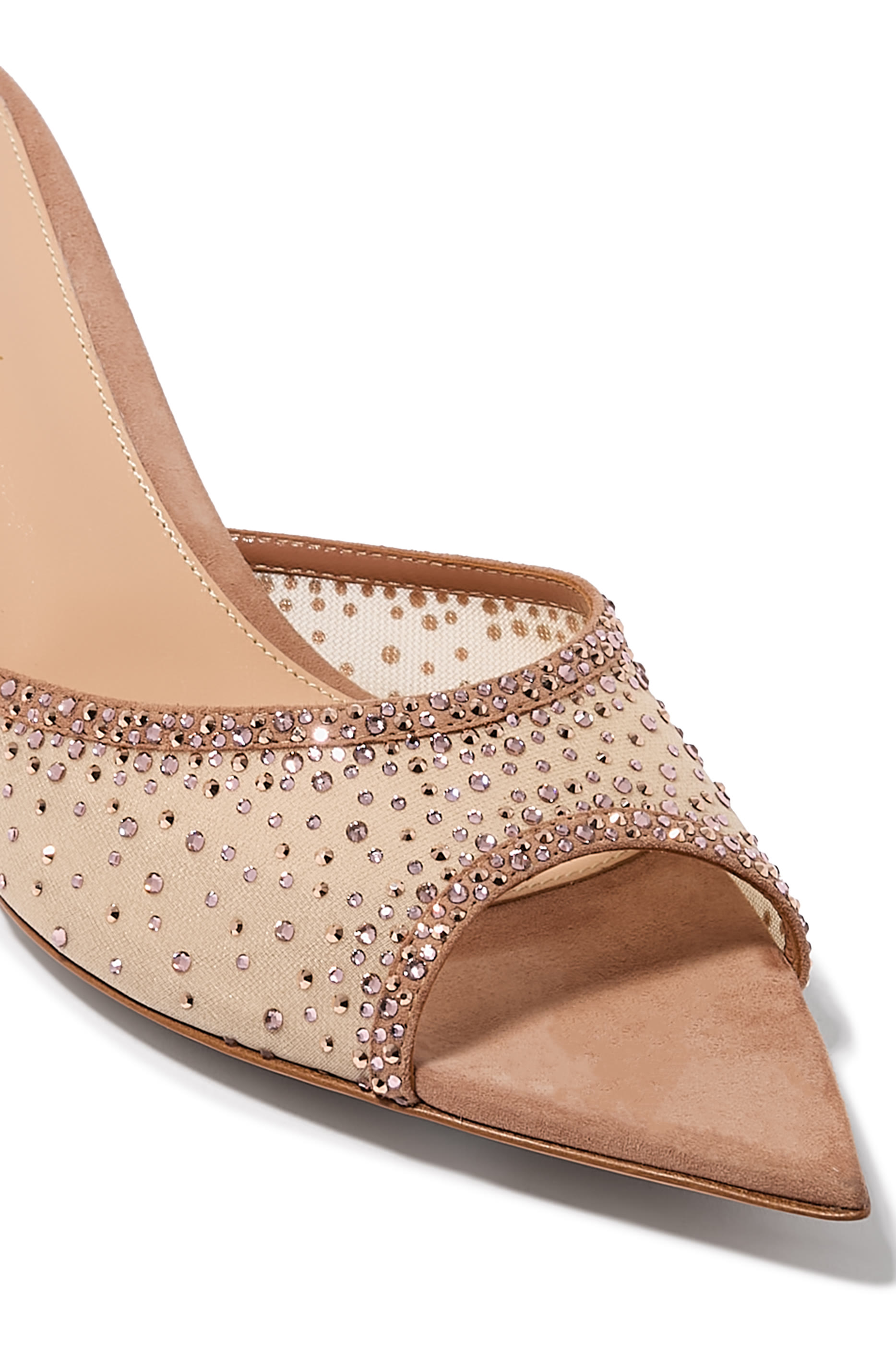 حذاء مفتوح رانيا 55 مزين أورجانزا وشمواه