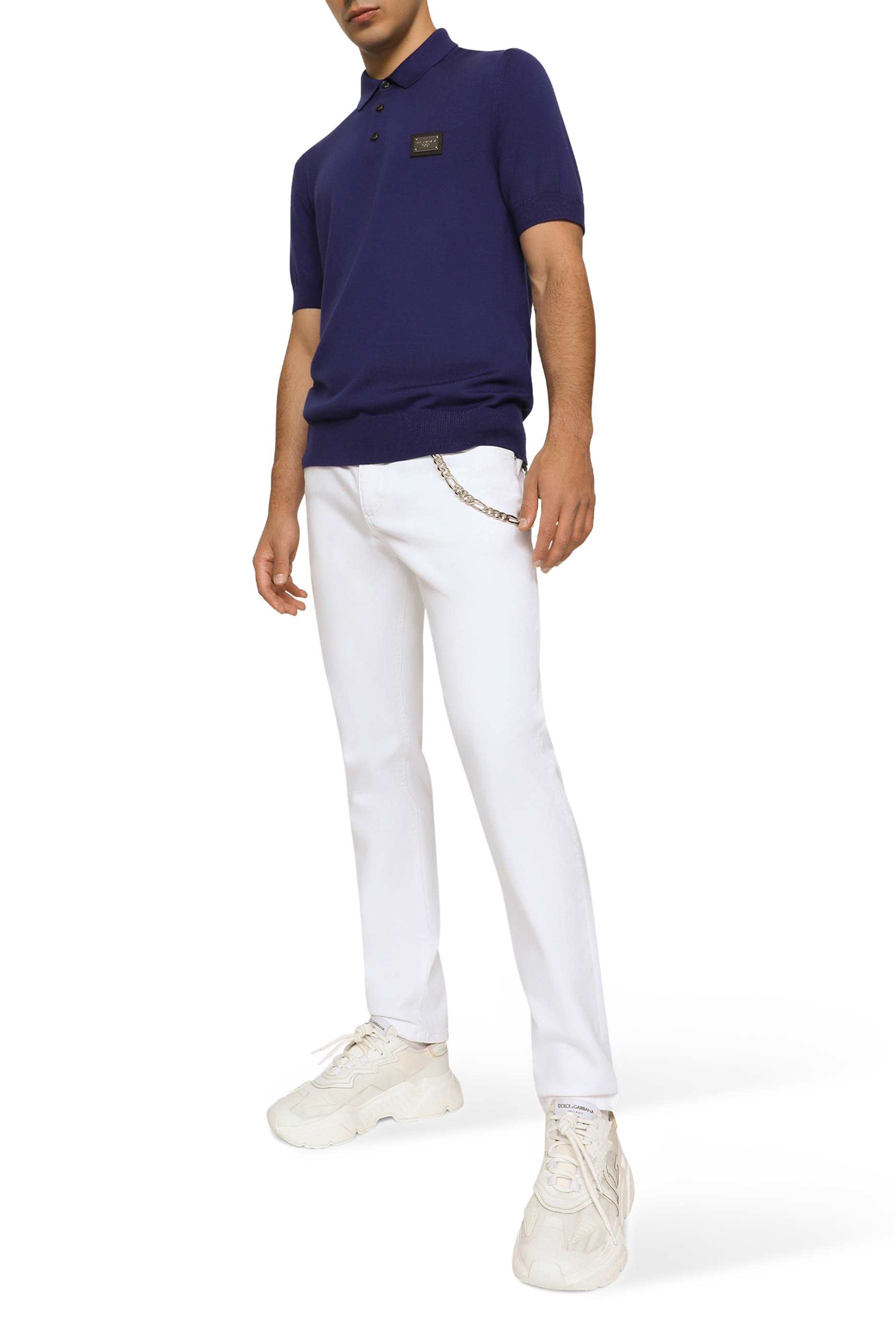 بنطال جينز مطاطي بقصة عادية