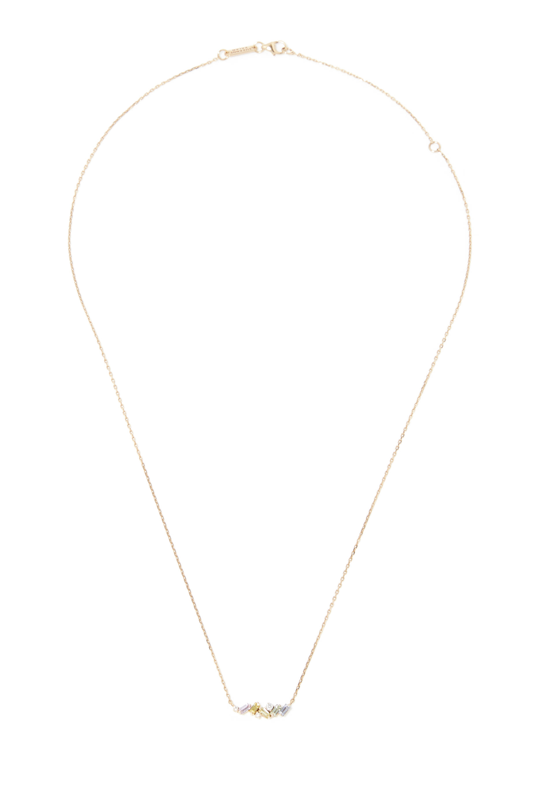 قلادة فاير وركس بدلاية بتصميم عمود مرصعة بالألماس والياقوت ذهب وردي عيار 18