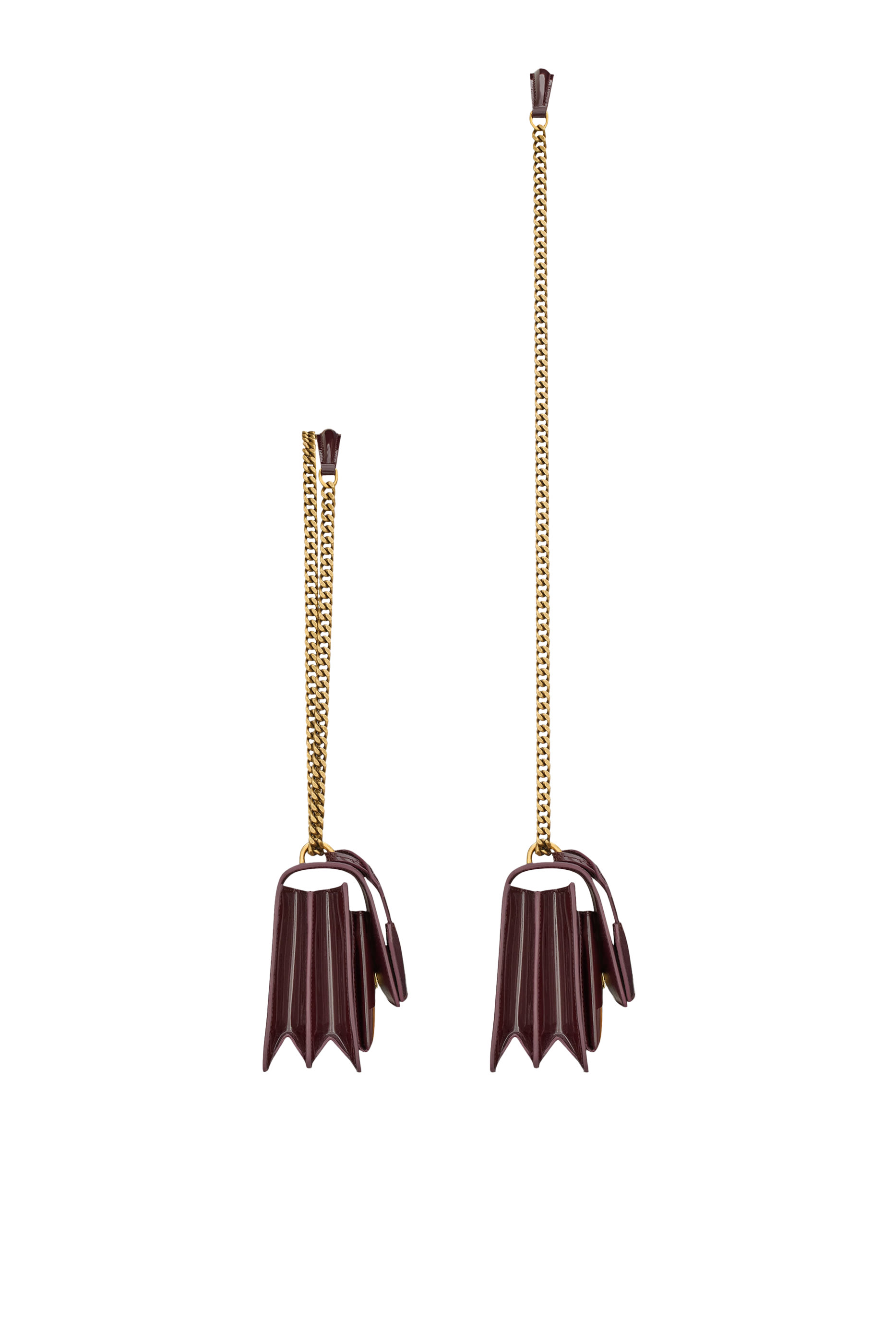 حقيبة سن ست صغيرة جلد لامع