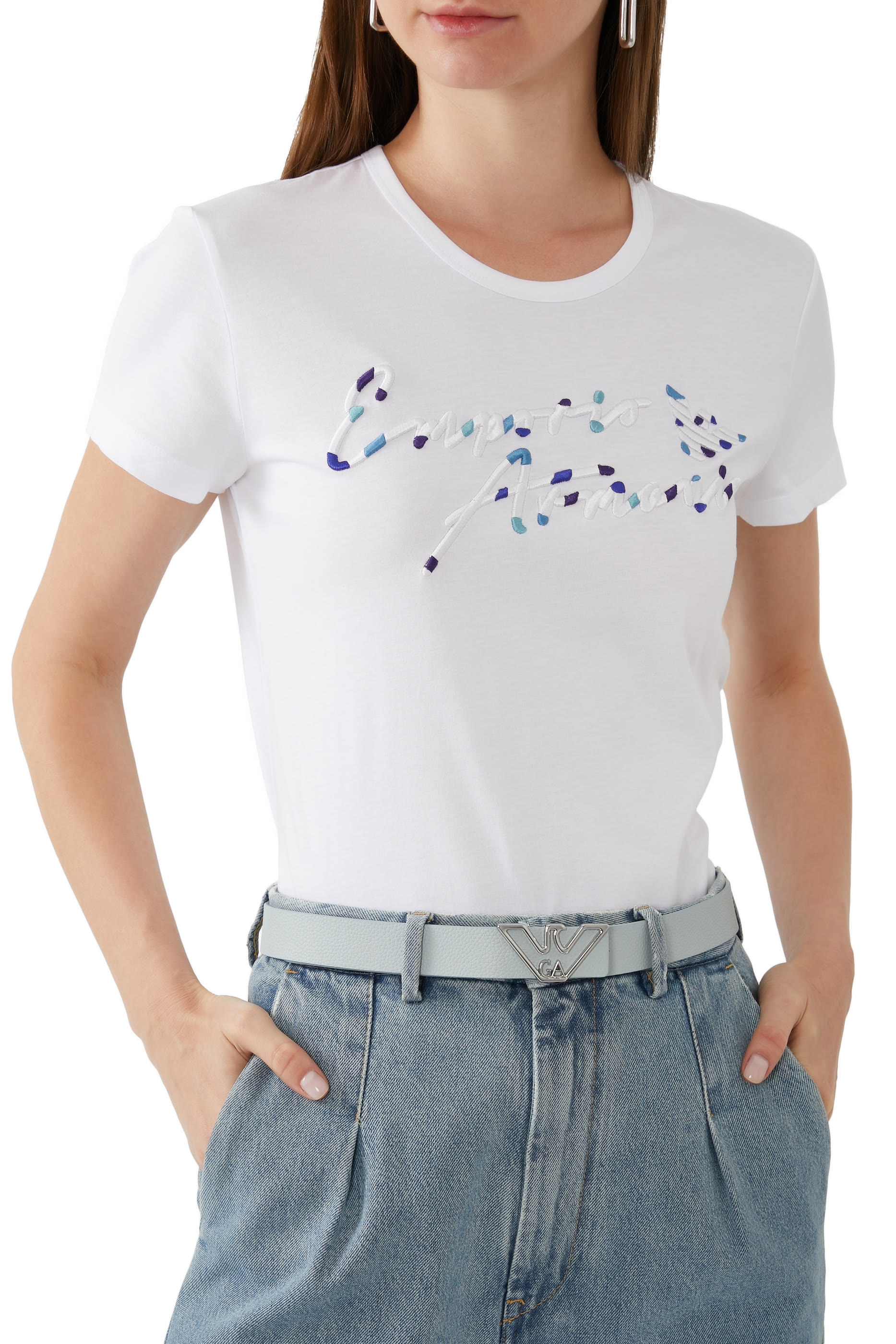 حزام بمشبك بتصميم شعار الماركة