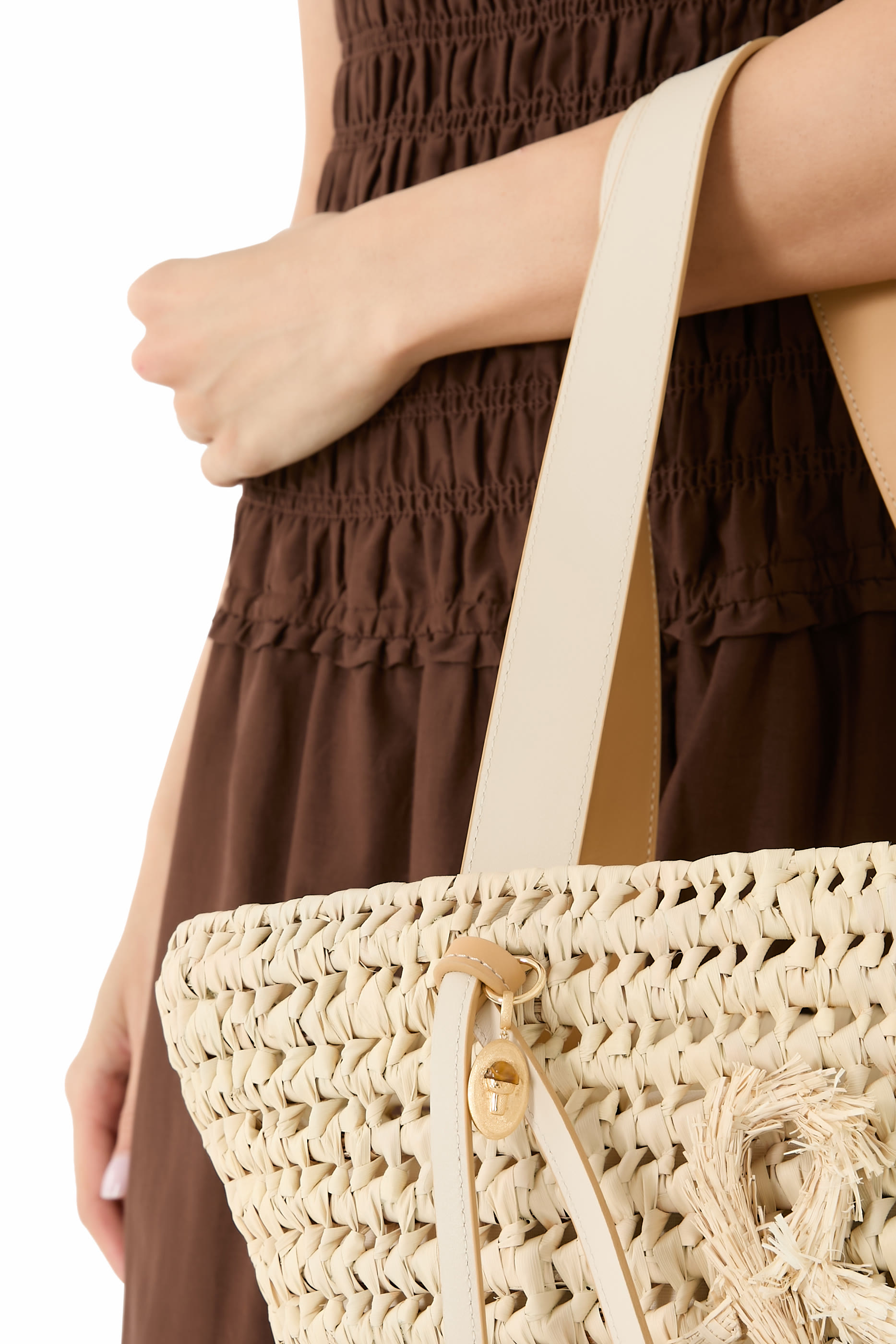 حلية ساندز بتصميم فطر، ذهب أصفر عيار 18 وحجر عين النمر