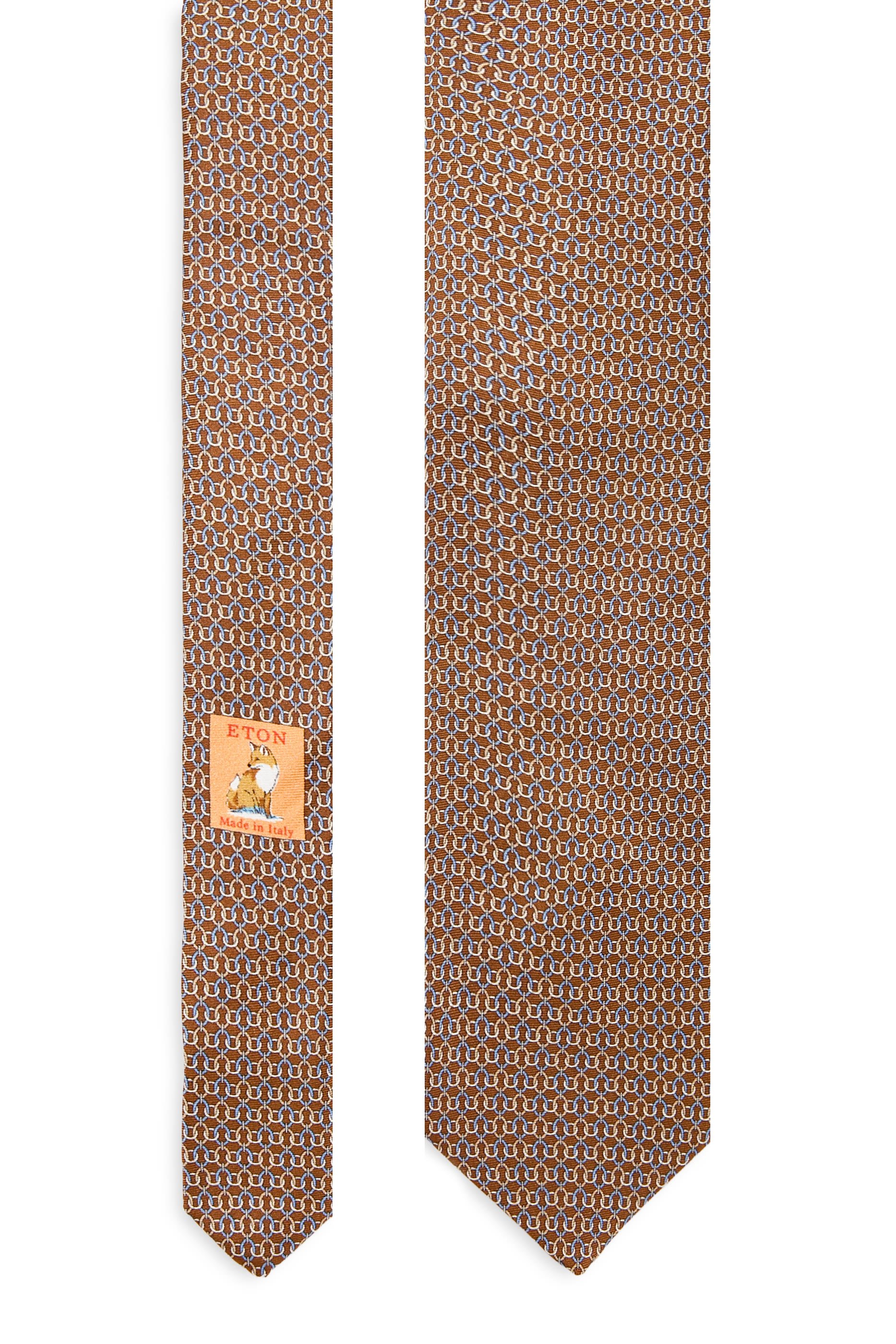 Geometric Print Silk Tie