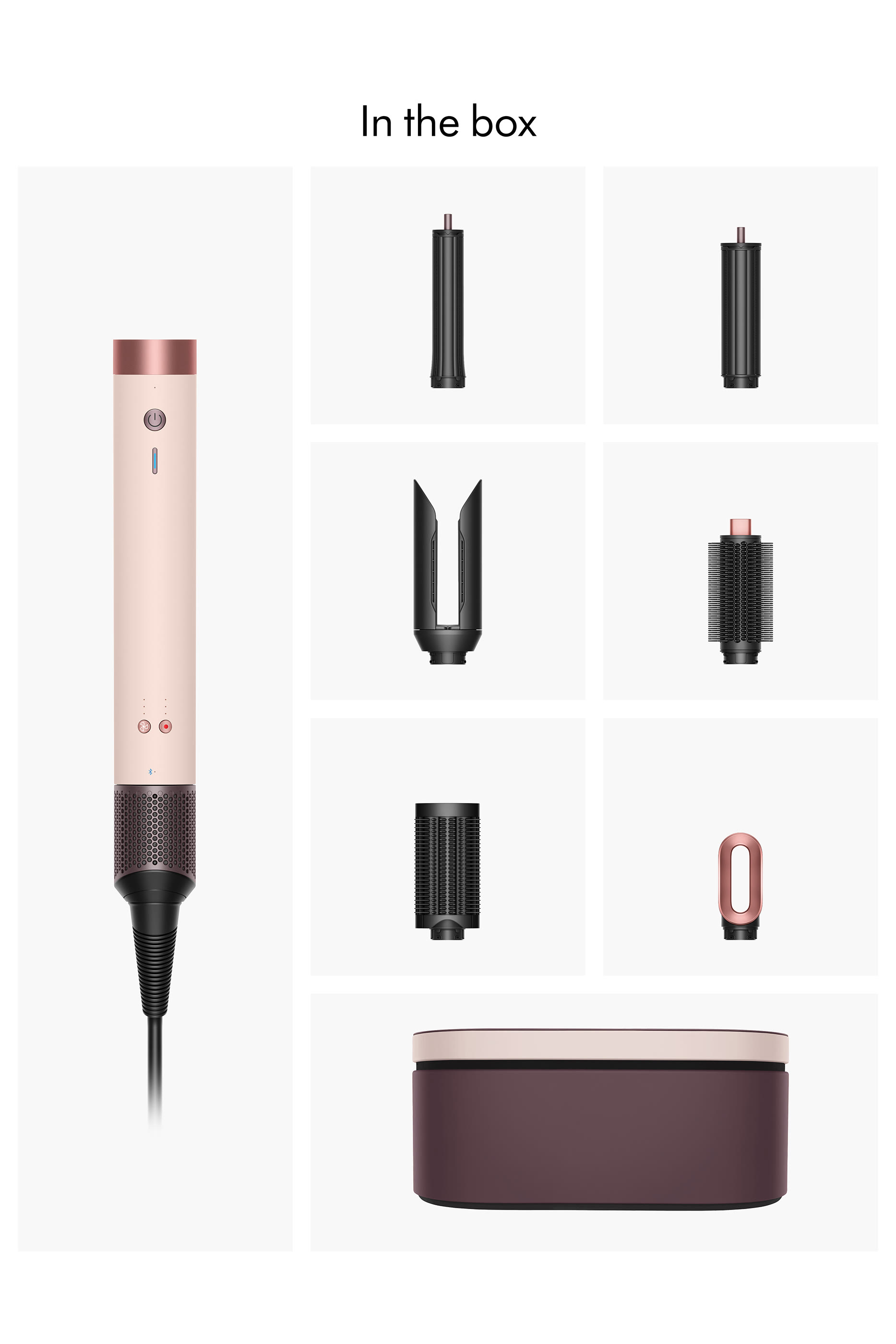 مجفف ومصفف شعر اير راب جديد متعدد الاستخدامات بتقنية كواندا 2x للشعر المستقيم والمموج