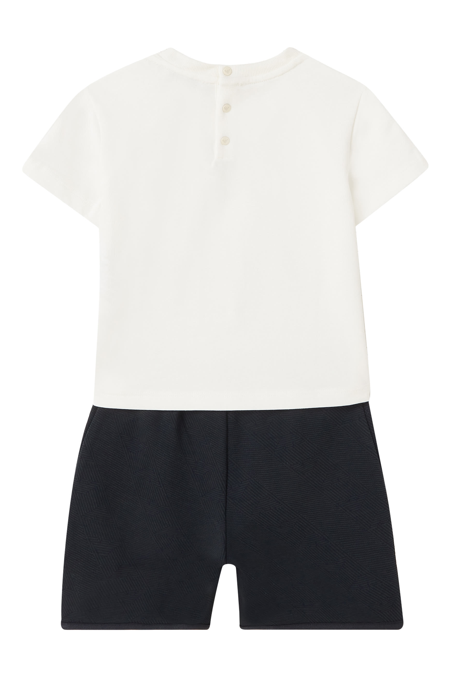 طقم تيشيرت وشورت بشعار النسر صغير للأطفال