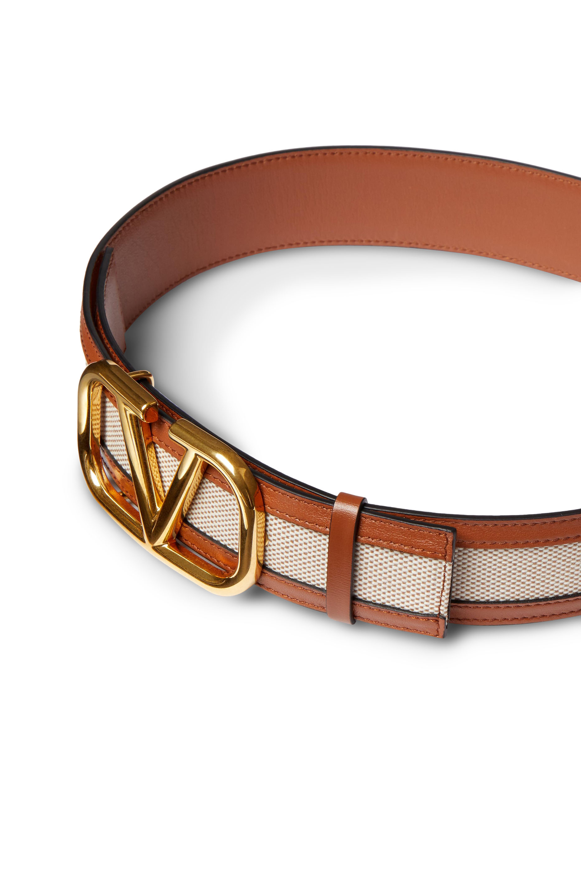  Vlogo Leather & Canvas Belt