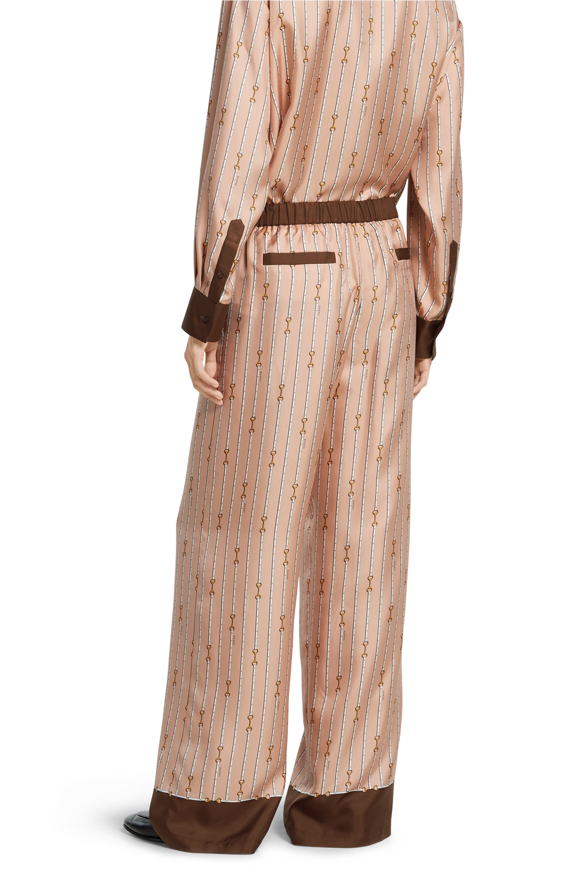 بنطال بنقشة حرير تويل