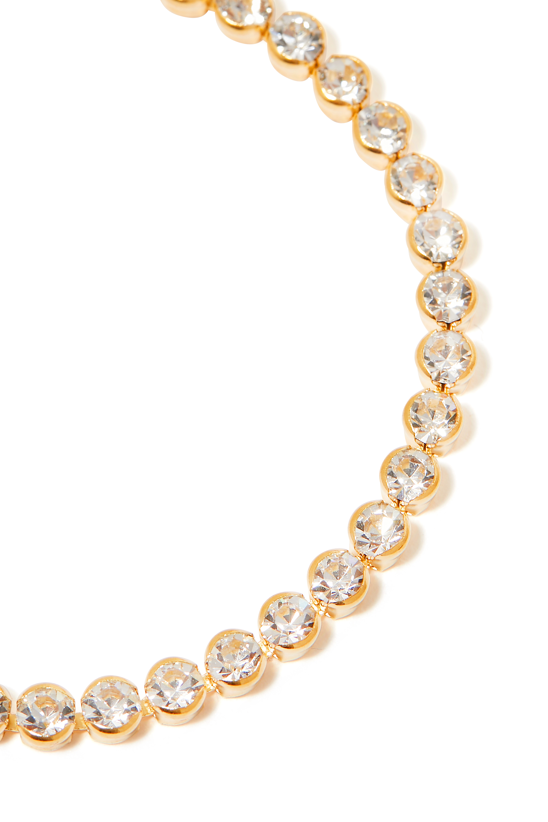 سوار تنس سيري صغير مرصع بالكريستال مطلي بالروديوم