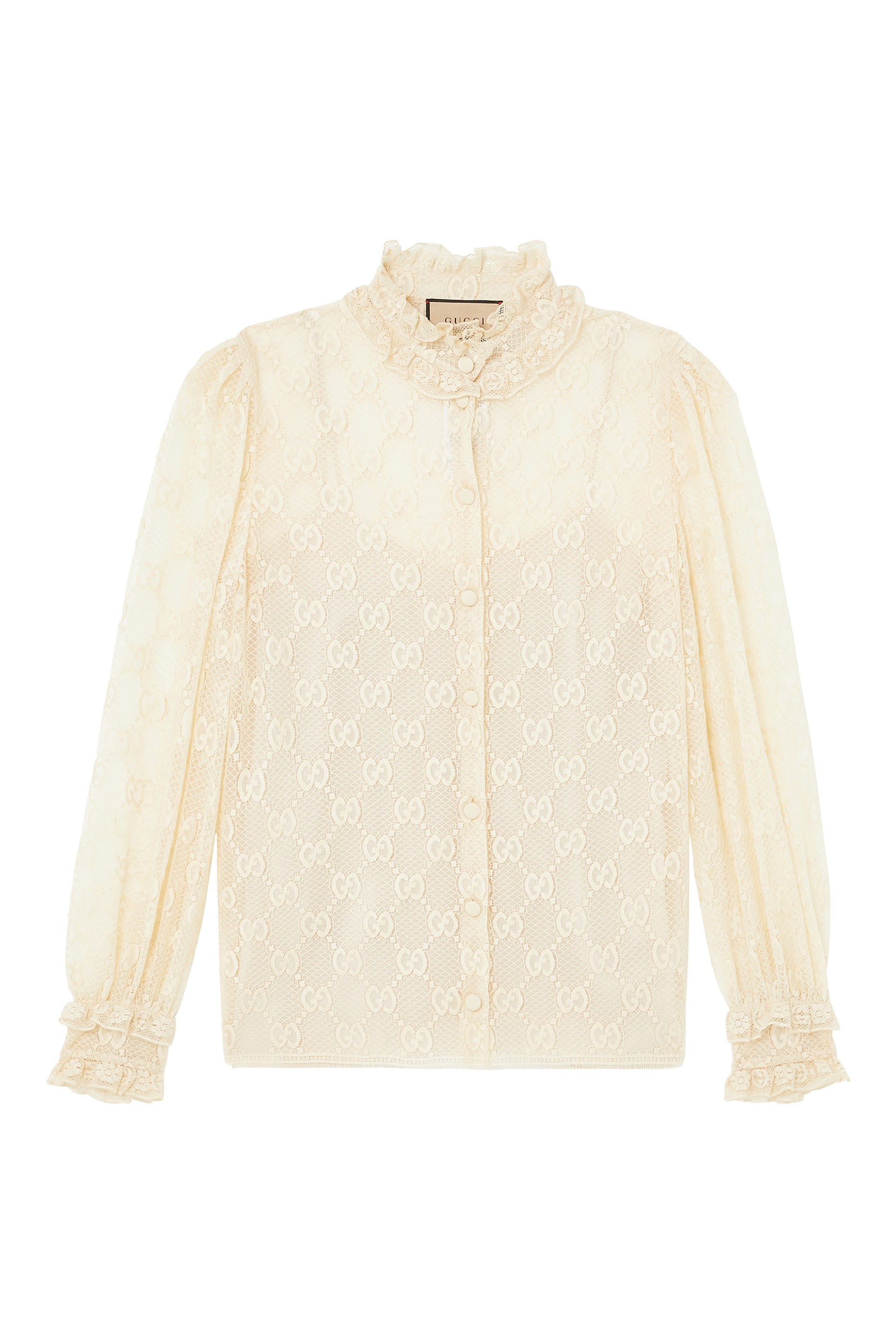 قميص دانتيل بكشكش