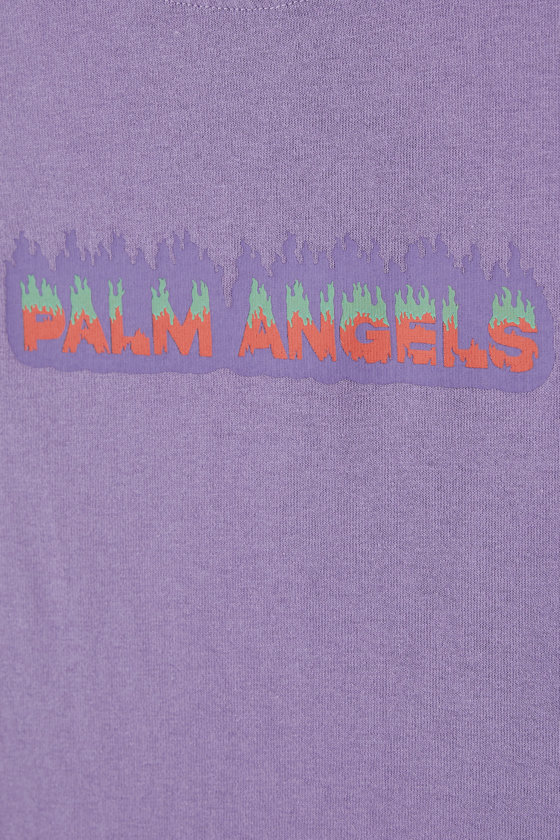 تيشيرت بطبعة شعار الماركة بنمط ملتهب 