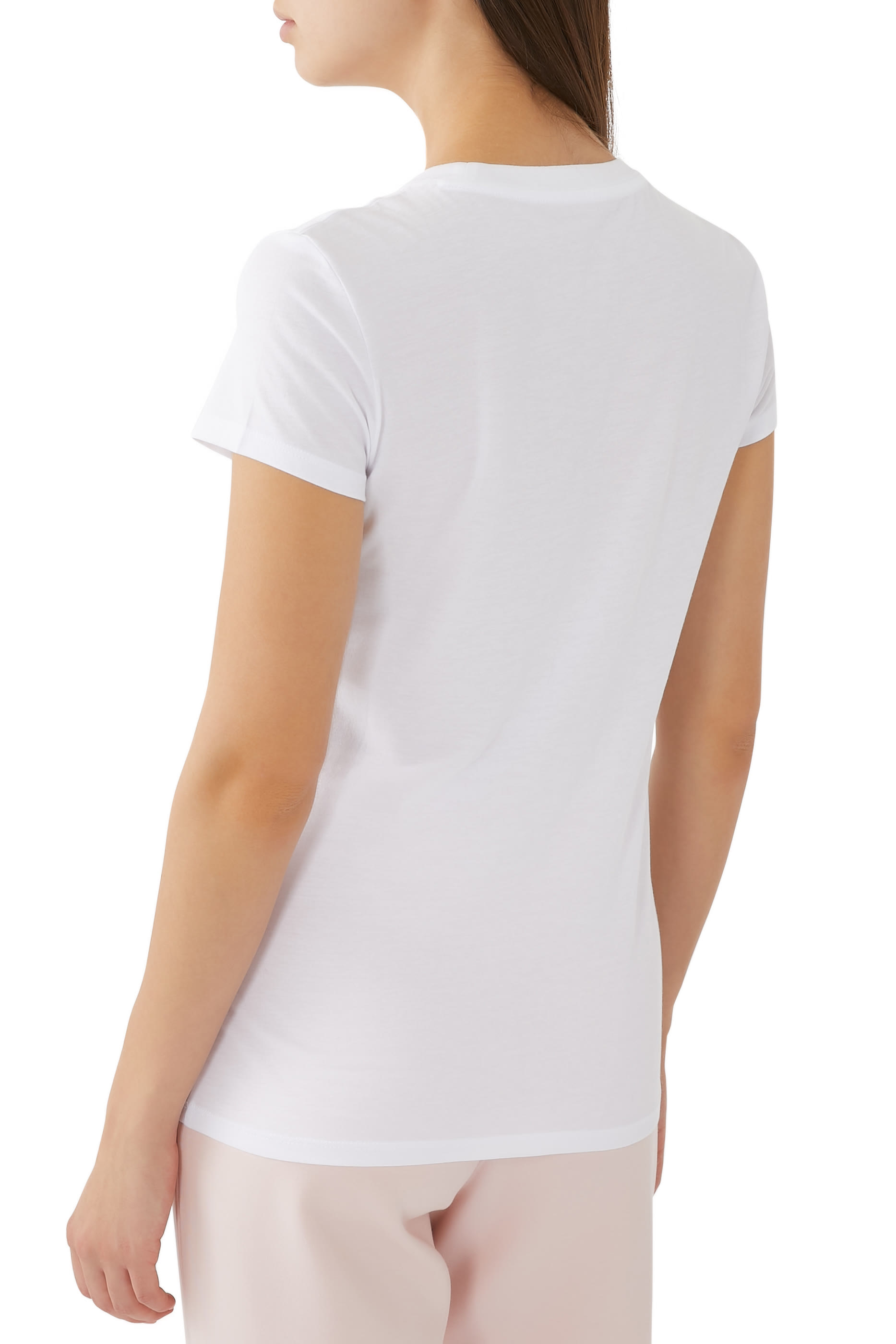 تيشيرت بشعار الماركة قطن