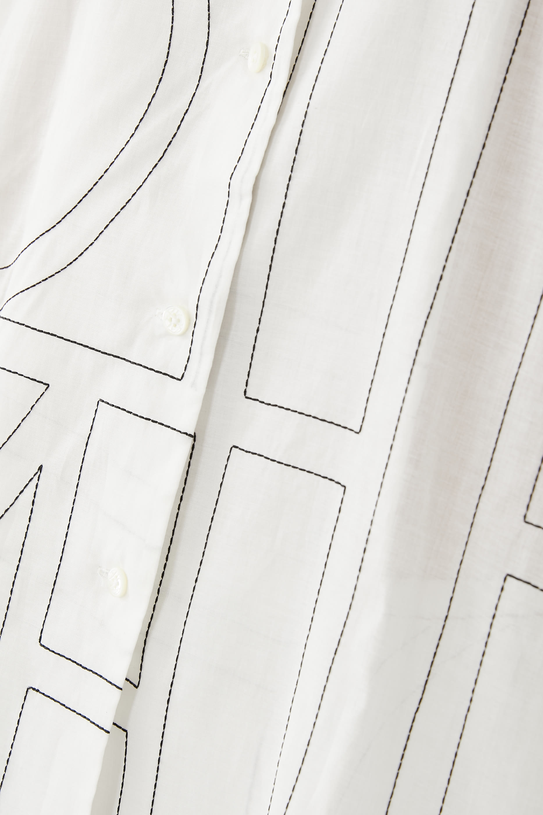 بلوزة بيجامة قطن مزينة بشعار الماركة