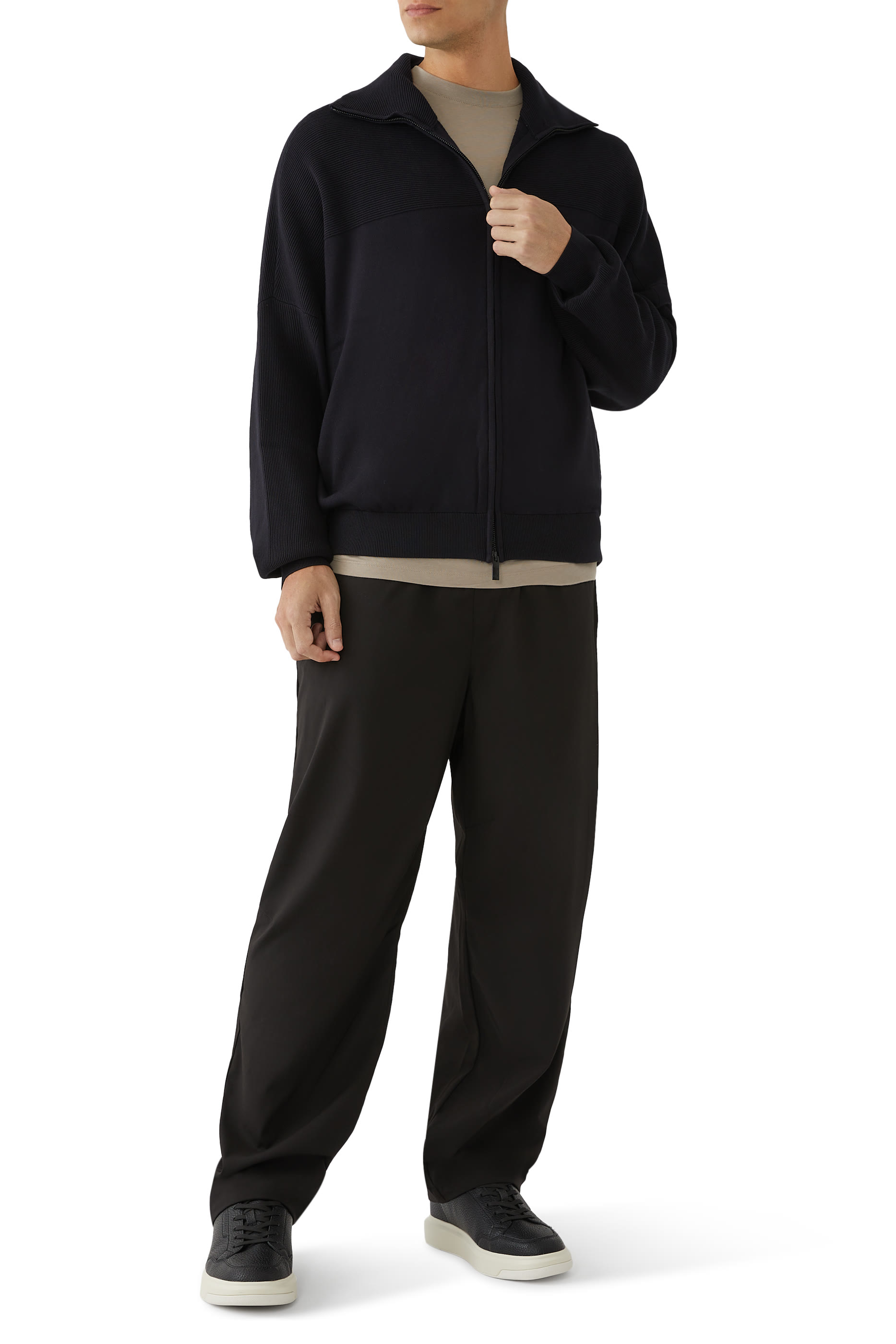 كارديغان ذا غريد بسحاب كامل وشعار الماركة