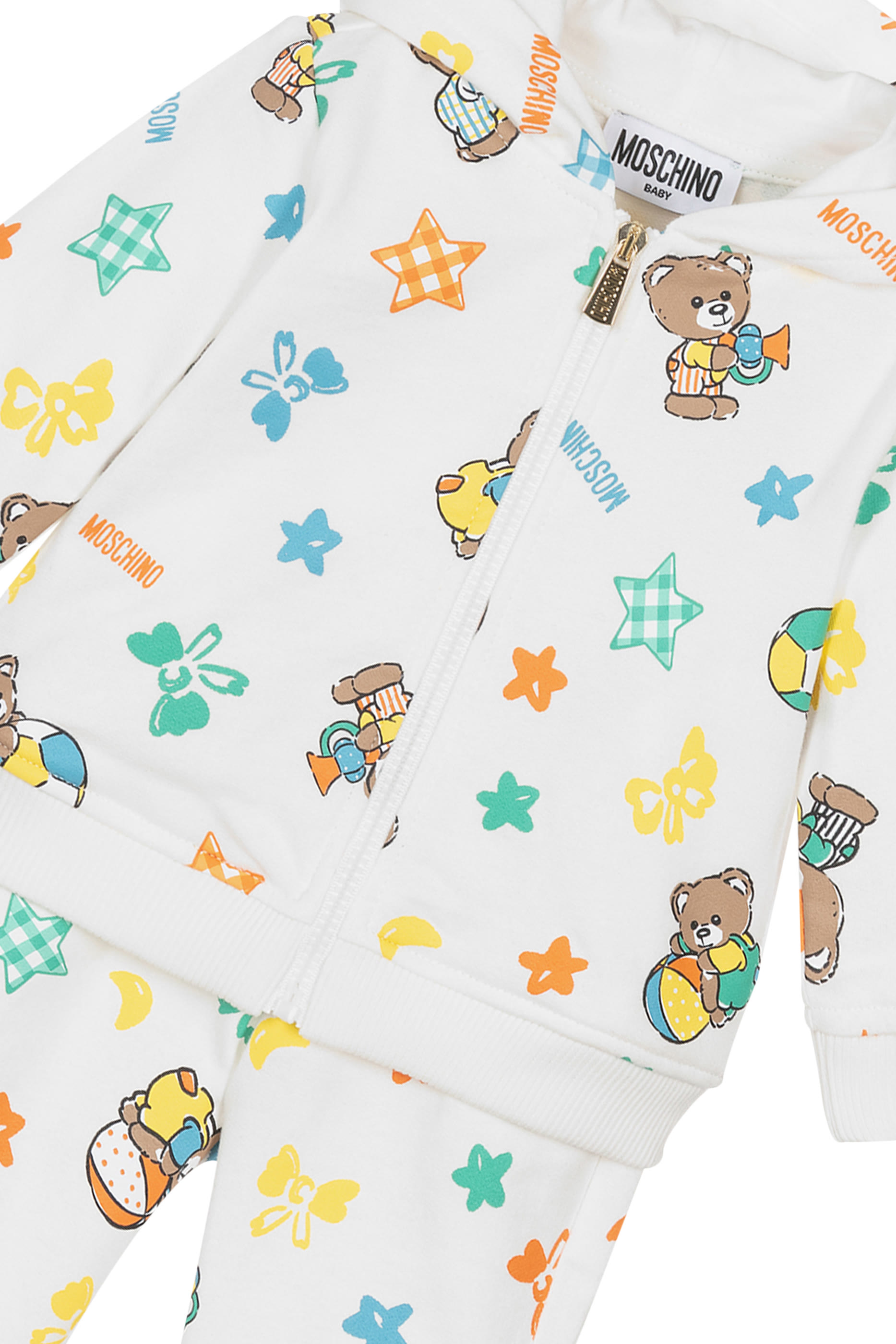 بدلة رياضية بطبعة الدب تيدي بغطاء للرأس صوف